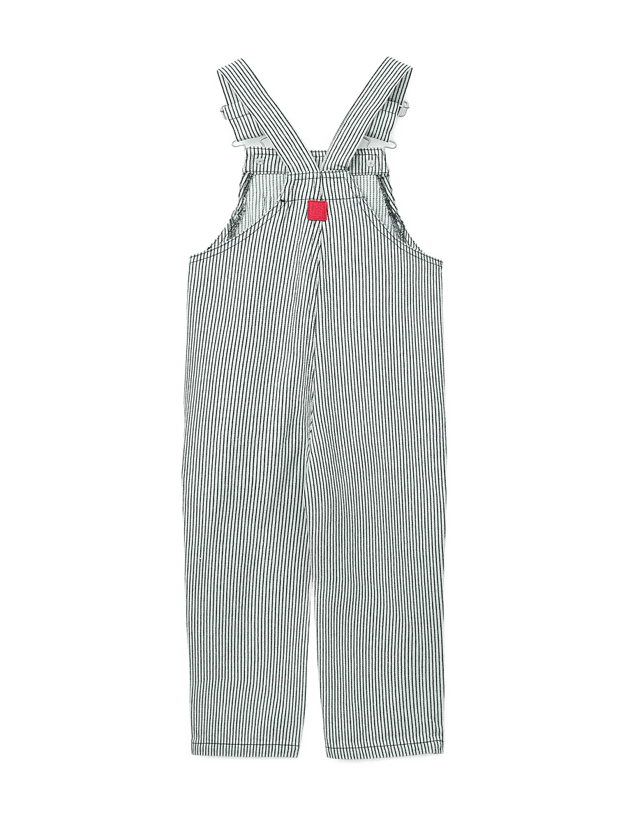 Liewood - Delani Stripe Denim Dungarees - salopettes - classic navy / creme de la creme - 2