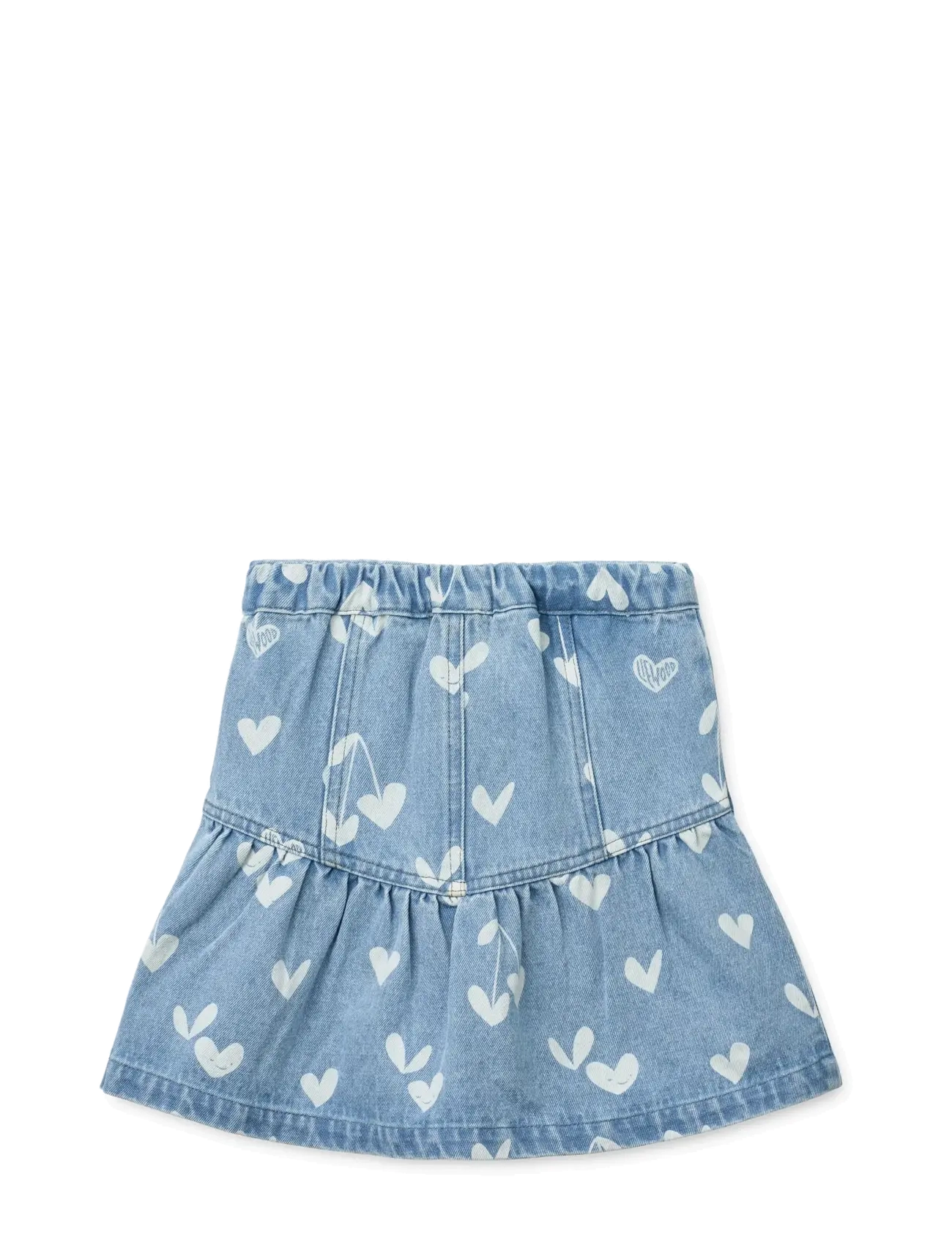 Liewood - Dayla Printed Denim Skirt - denim skirts - sweethearts / light blue denim - 2