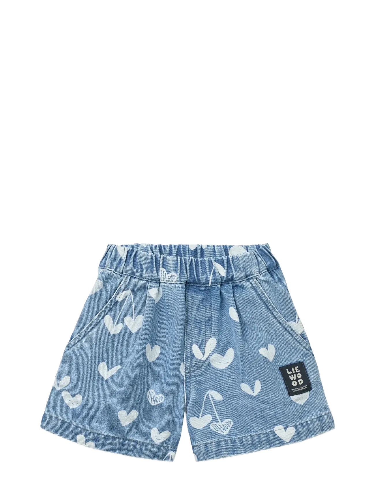 Liewood Borrisa Printed Denim Shorts - Shorts - SWEETHEARTS / LIGHT BLUE DENIM / blue