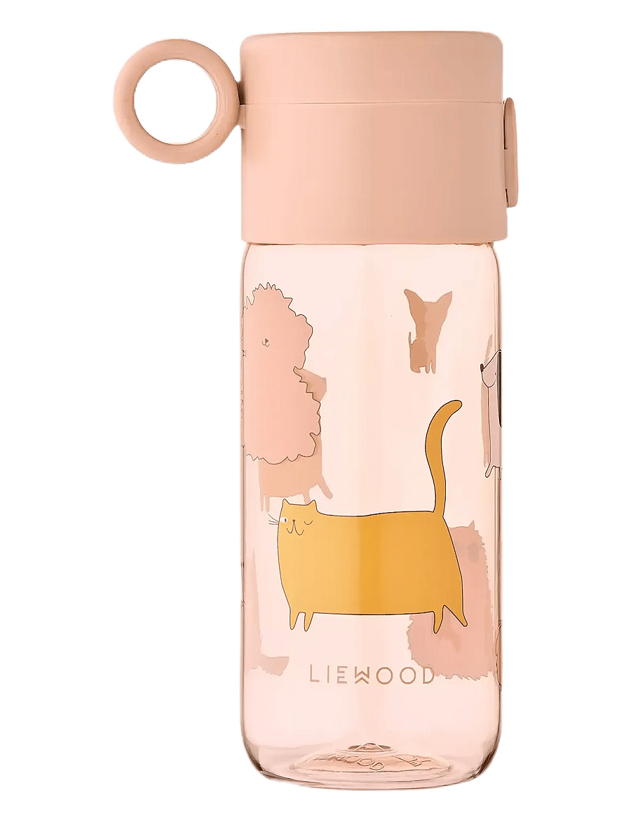Liewood - Clemence Tritan Bottle 350 ml - vandflasker - cats and dogs / sandy - 0