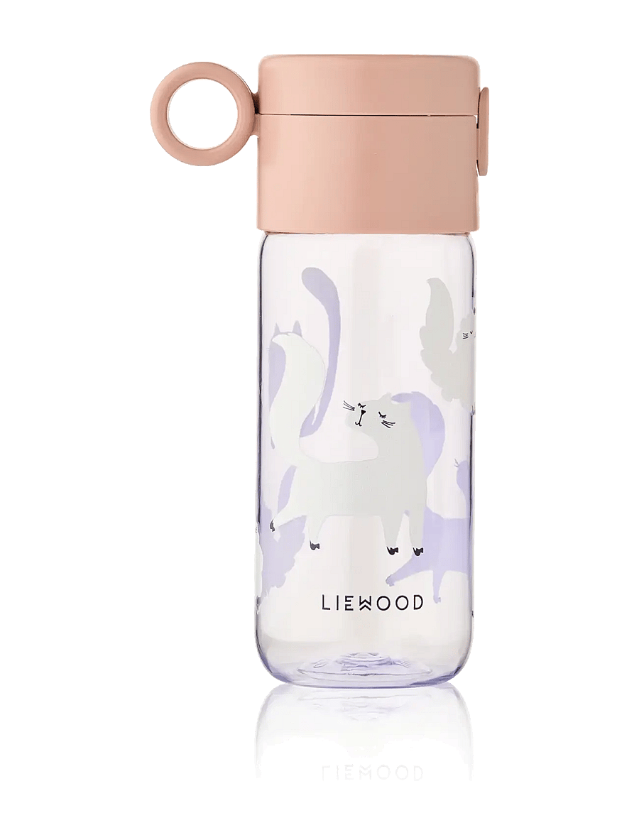 Liewood - Clemence Tritan Bottle 350 ml - wasserflaschen - cat / warm lilac - 0