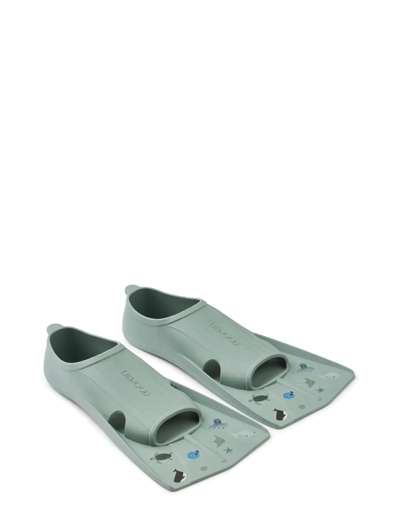 Liewood Gustav Printed Swim Fins - Spordivahendid - SEA / PEPPERMINT / khaki/green