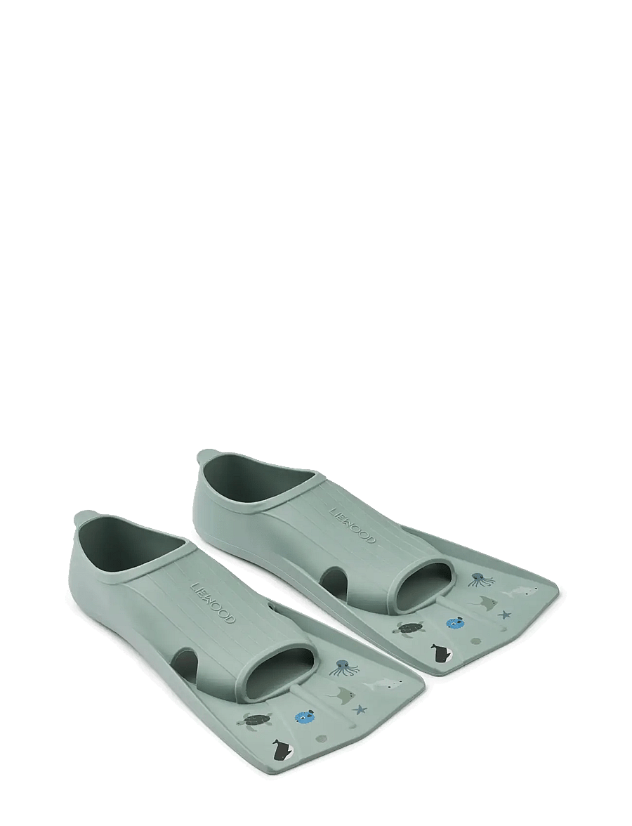 Liewood - Gustav Printed Swim Fins - plaukimo reikmenys - sea / peppermint - 1