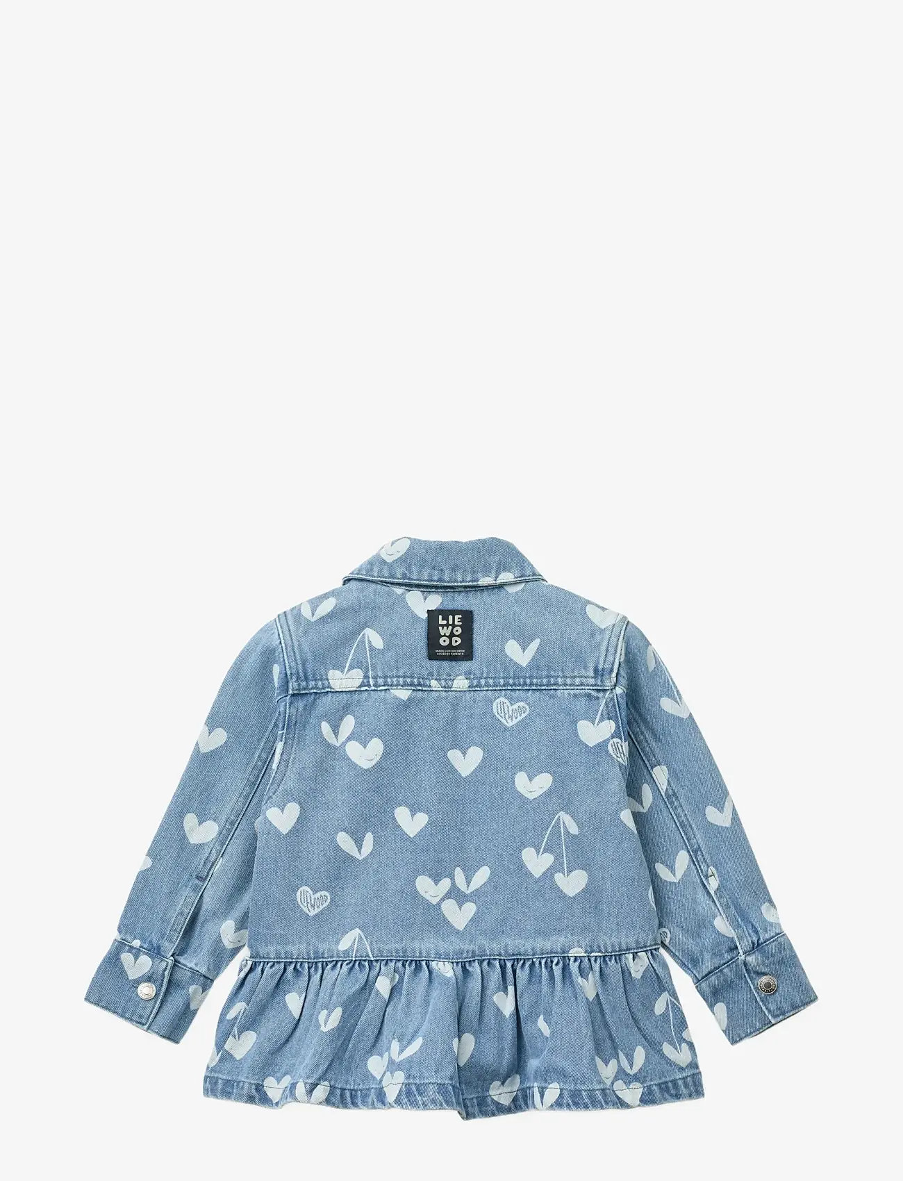 Liewood - Kenza Printed Denim Overshirt - denimjakker - sweethearts / light blue denim - 2