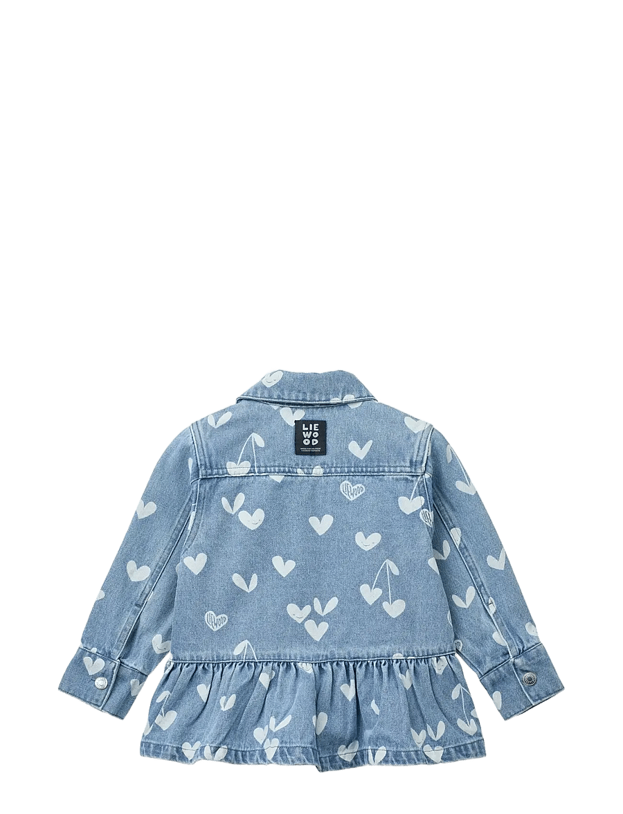 Liewood - Kenza Printed Denim Overshirt - jeansjacken - sweethearts / light blue denim - 2