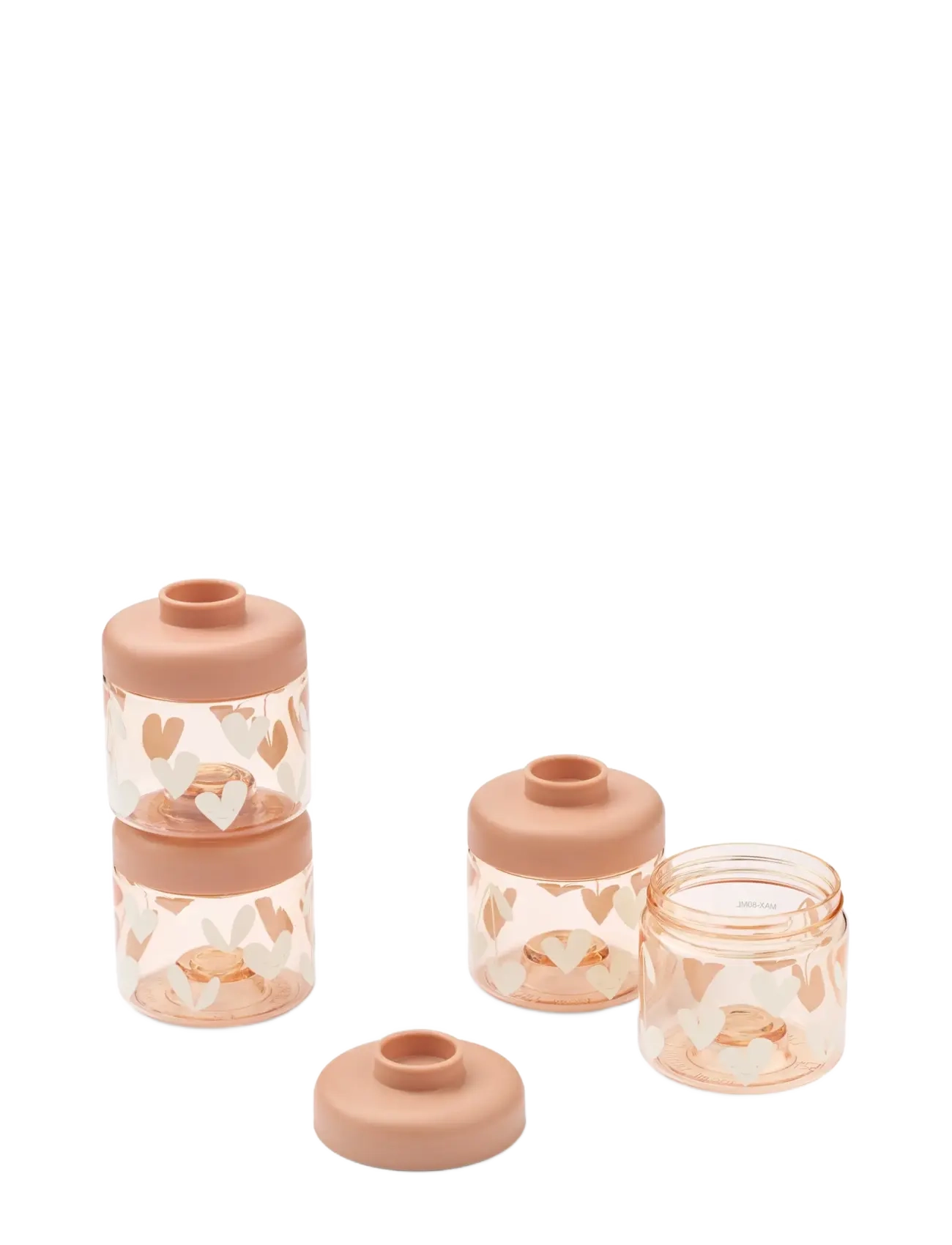 Liewood Dominique Food Tritan Boxes 100 ml 4-Pack, One Size, Pink, Baby Feeding > Baby Food Containers, Børn