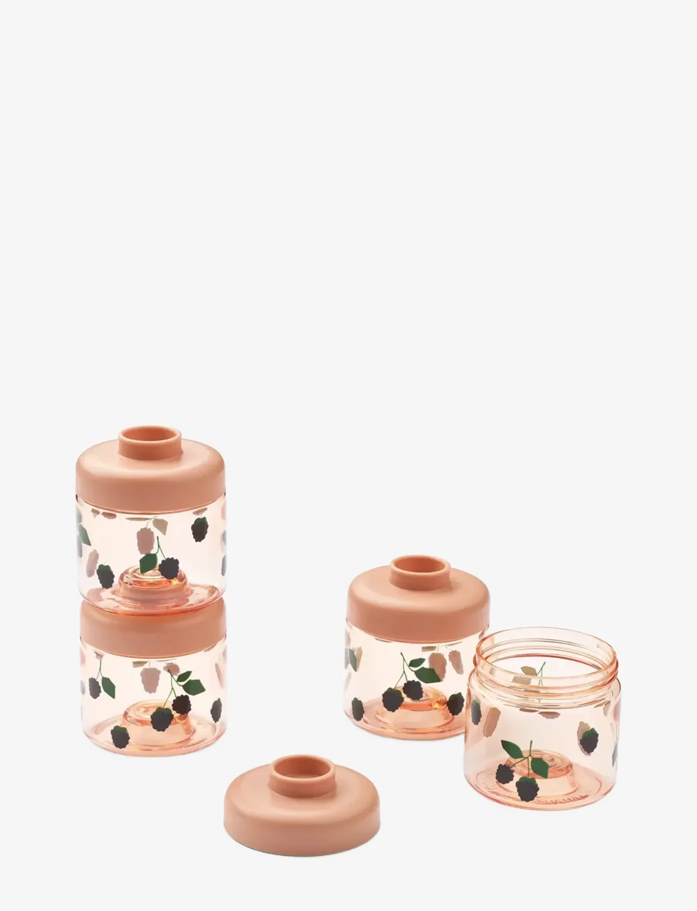 Liewood - Dominique Baby Food Tritan Boxes 100 ML 4-Pack - matlådor - berry / pale tuscany - 0