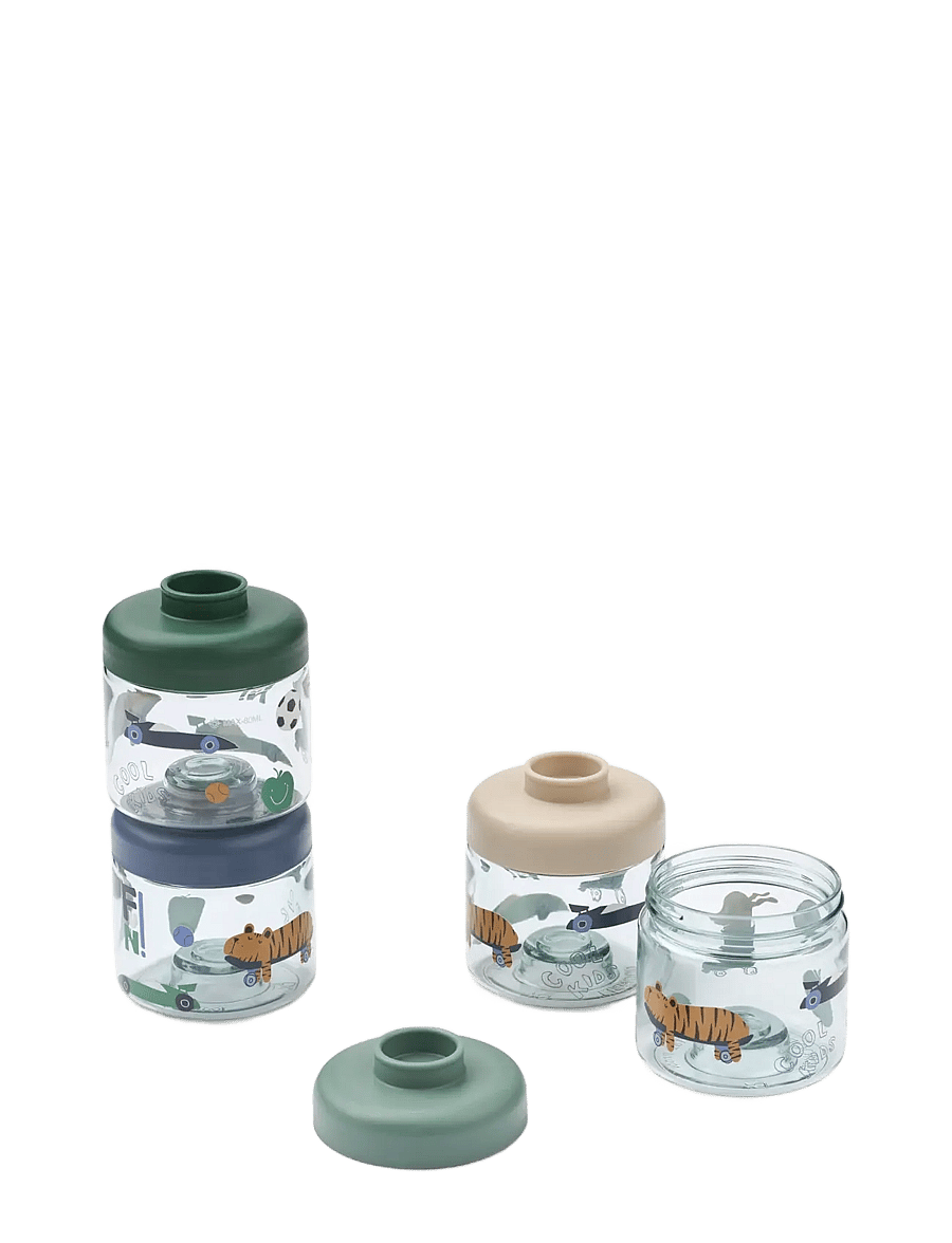 Liewood - Dominique Food Tritan Boxes 100 ml 4-Pack - contenants de nourriture pour bébé - fun / beach blue - 0