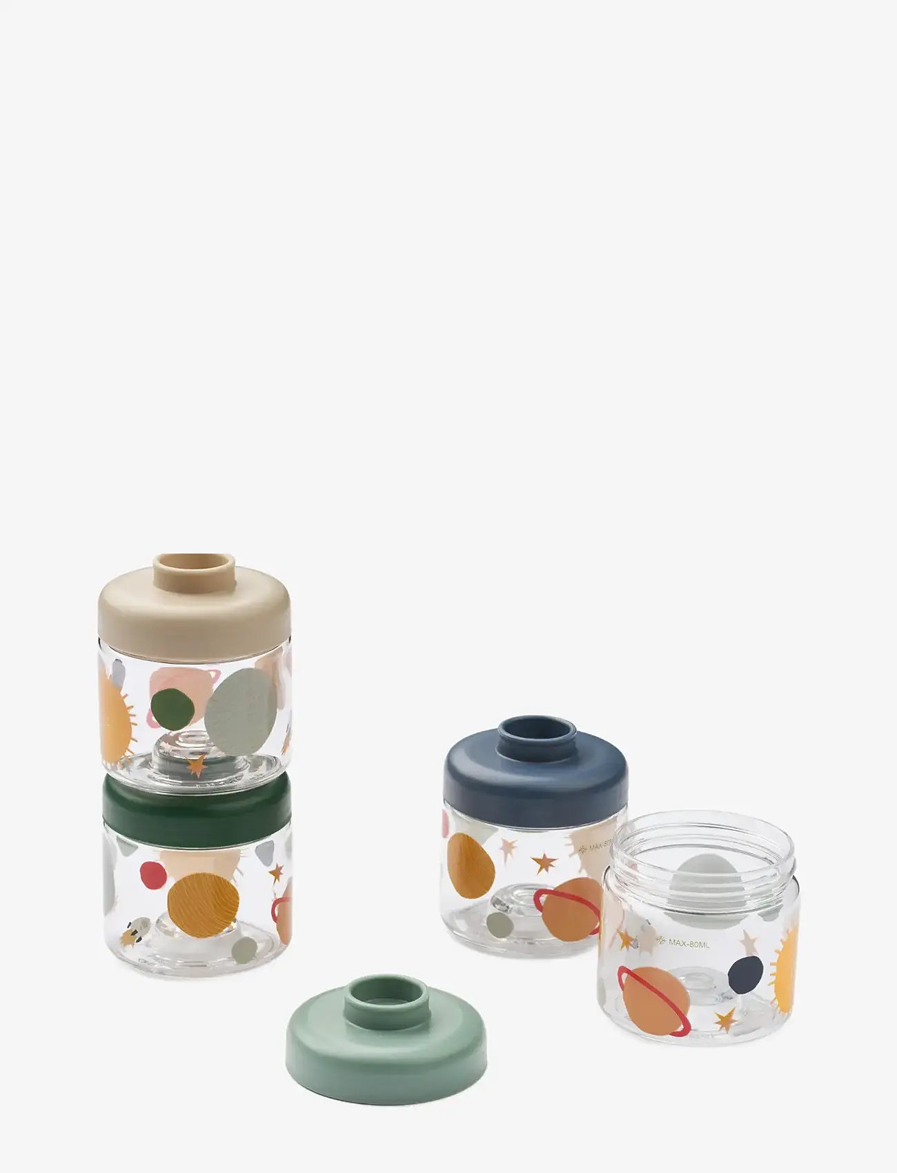 Liewood - Dominique Food Tritan Boxes 100 ml 4-Pack - matlådor - universe / classic navy - 0