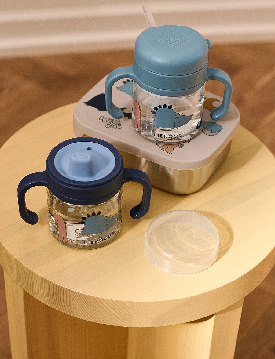 Liewood - Kylo Tritan Sippy Cup 280ml - pipmuggar - dino roar / sandy - 3