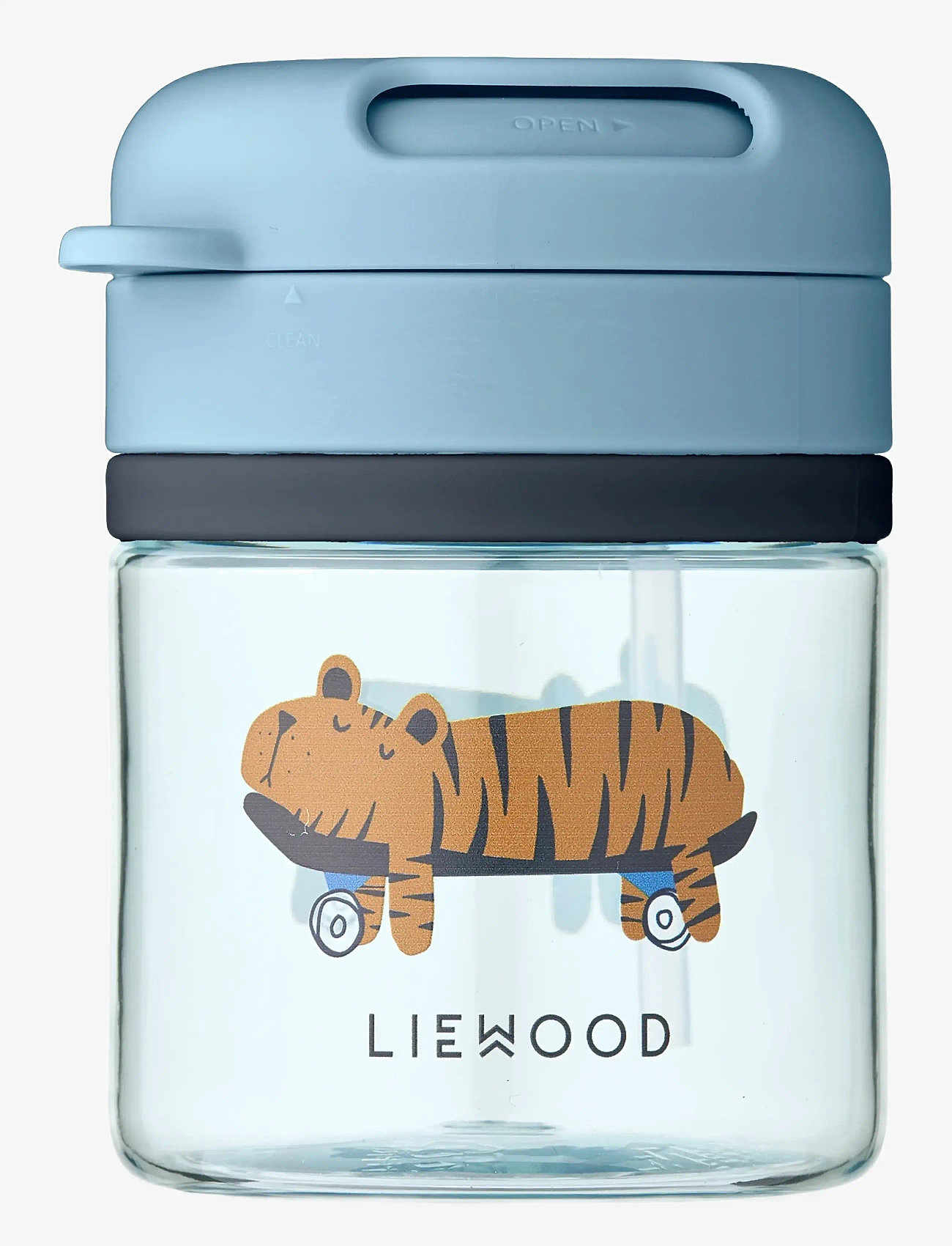 Liewood - Pavia Tritan Straw Cup 280ml - sippy cups - fun / beach blue - 0