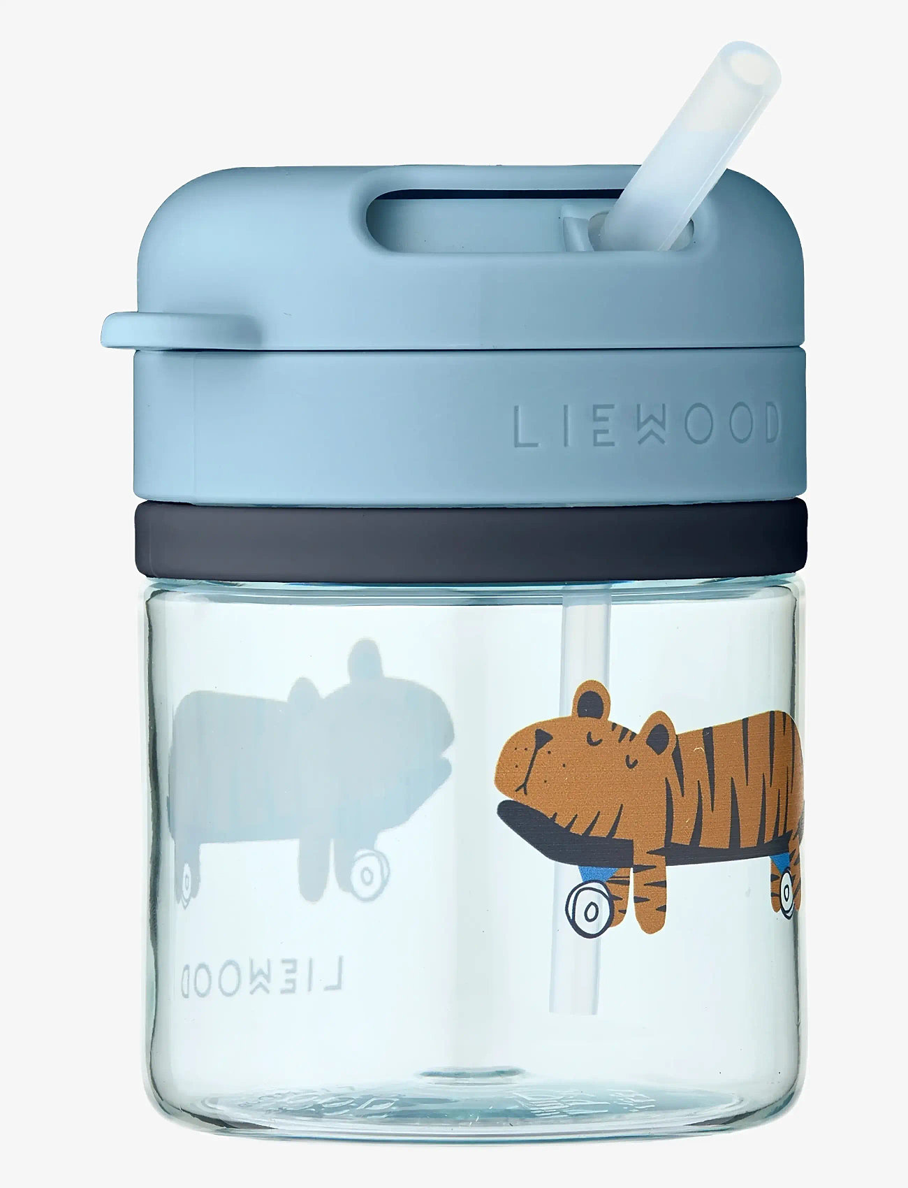 Liewood - Pavia Tritan Straw Cup 280ml - sippy cups - fun / beach blue - 1