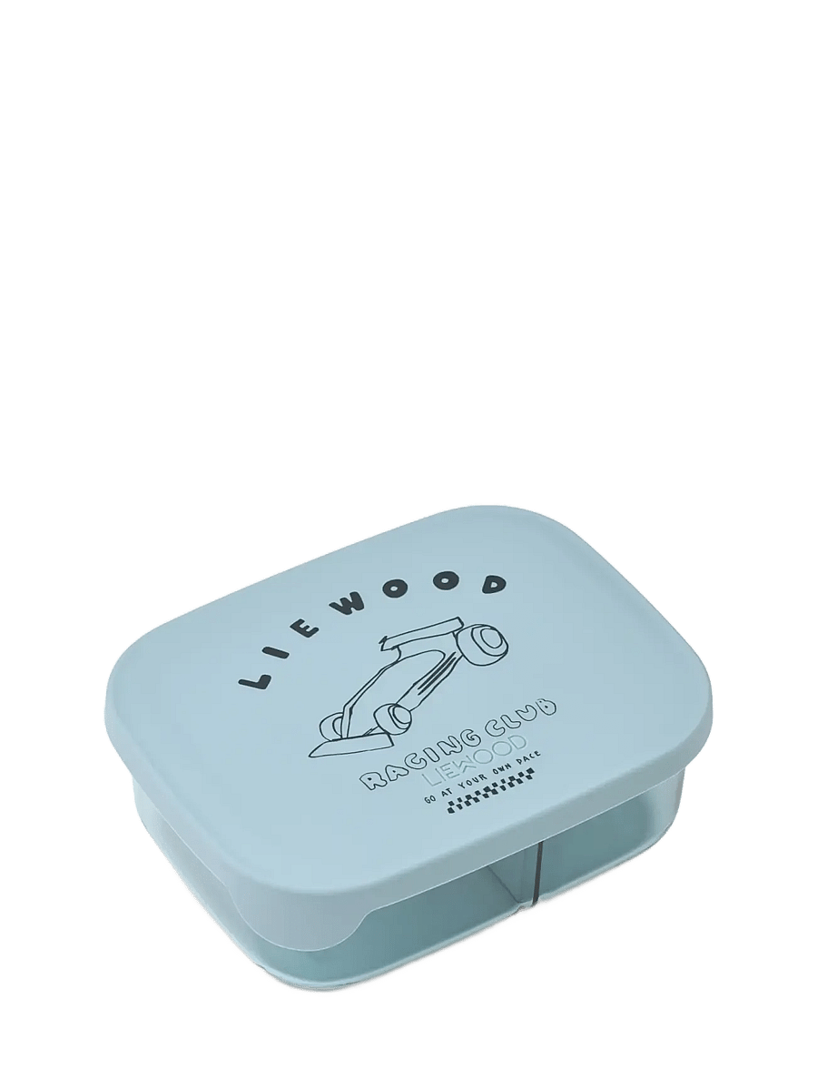 Liewood - Arthur Tritan Lunchbox - lunchlådor - race cars / beach blue - 0