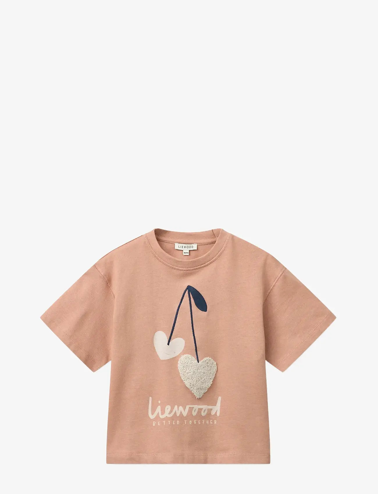 Liewood - Tyler Placement SS T-shirt - kortærmede - sweethearts / pale tuscany - 1