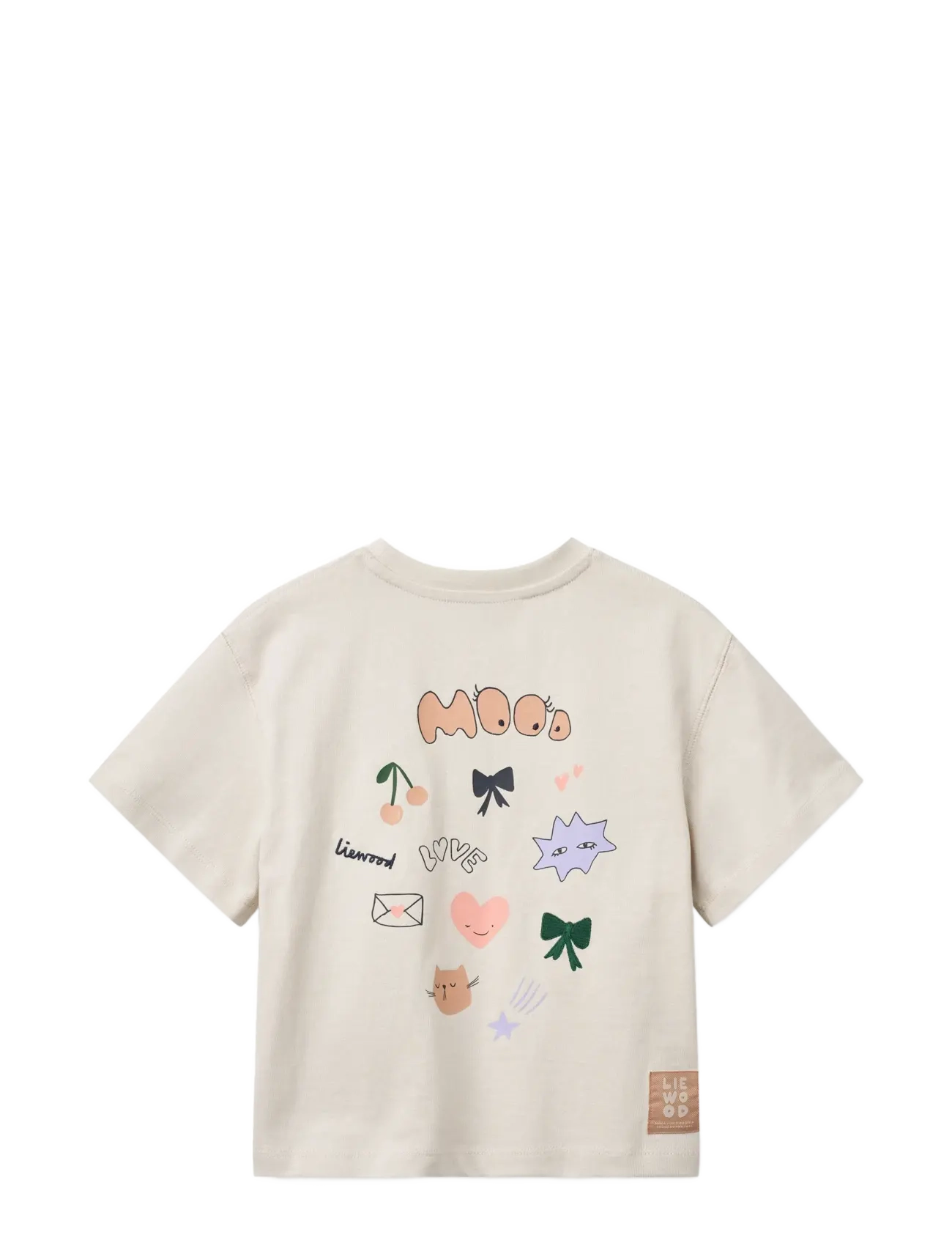 Liewood - Tyler Placement SS T-shirt - kortærmede - mood / sandy - 2