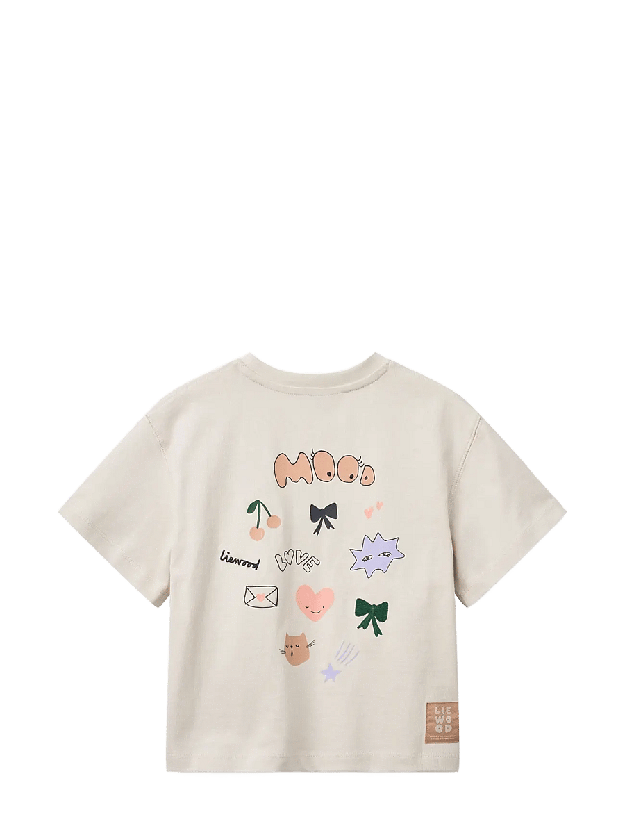 Liewood - Tyler Placement SS T-shirt - kortærmede - mood / sandy - 2