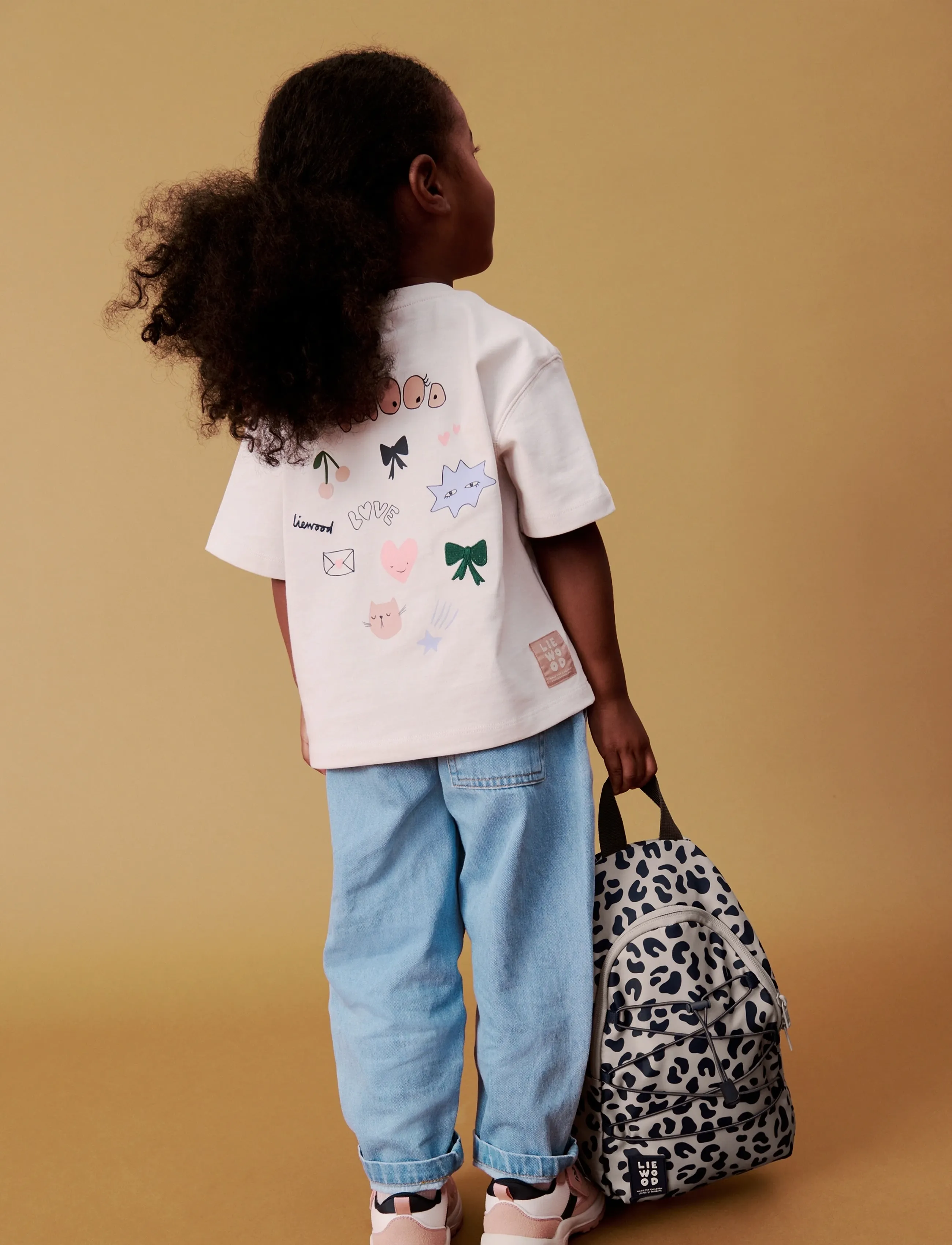 Liewood Tyler Placement SS T-shirt - Kortærmede T-shirts - MOOD / SANDY / cream