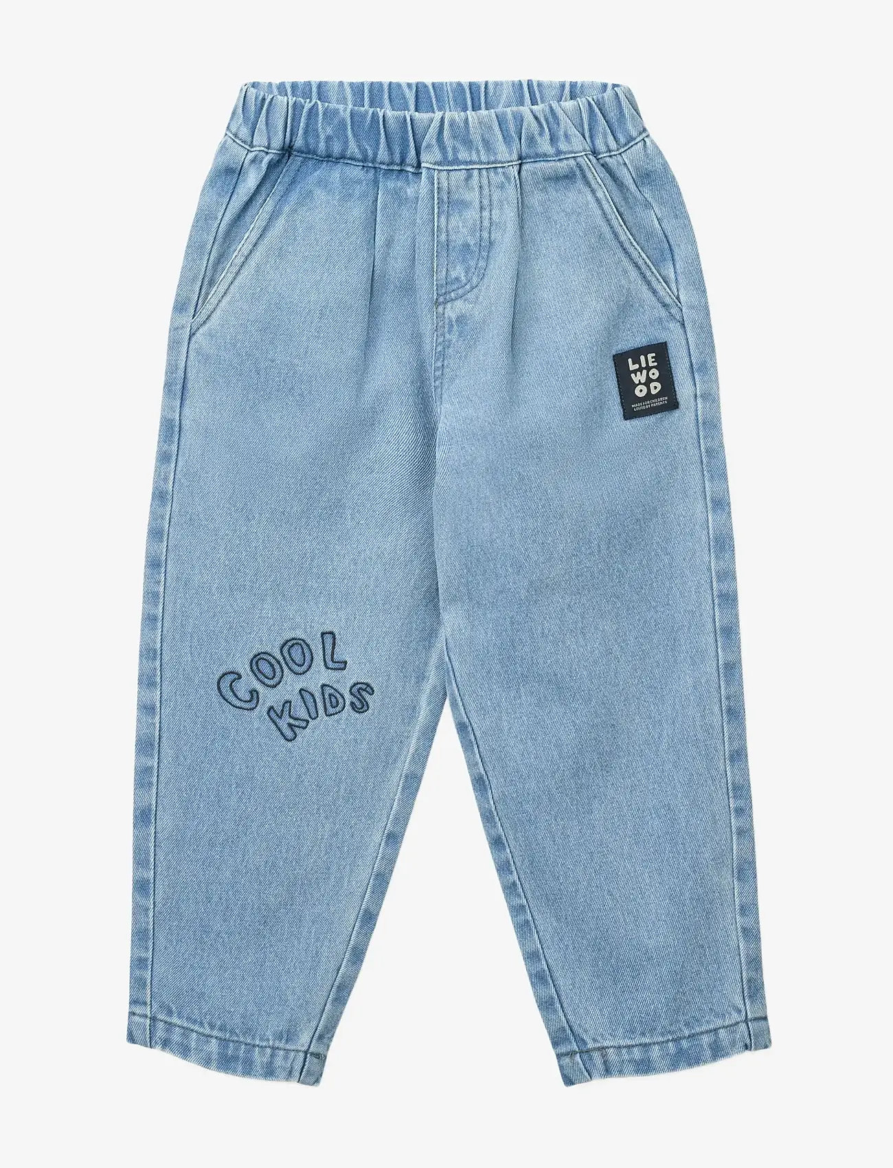 Liewood - Borris Placement Denim Pants - loose jeans - cool kids / light blue denim - 1