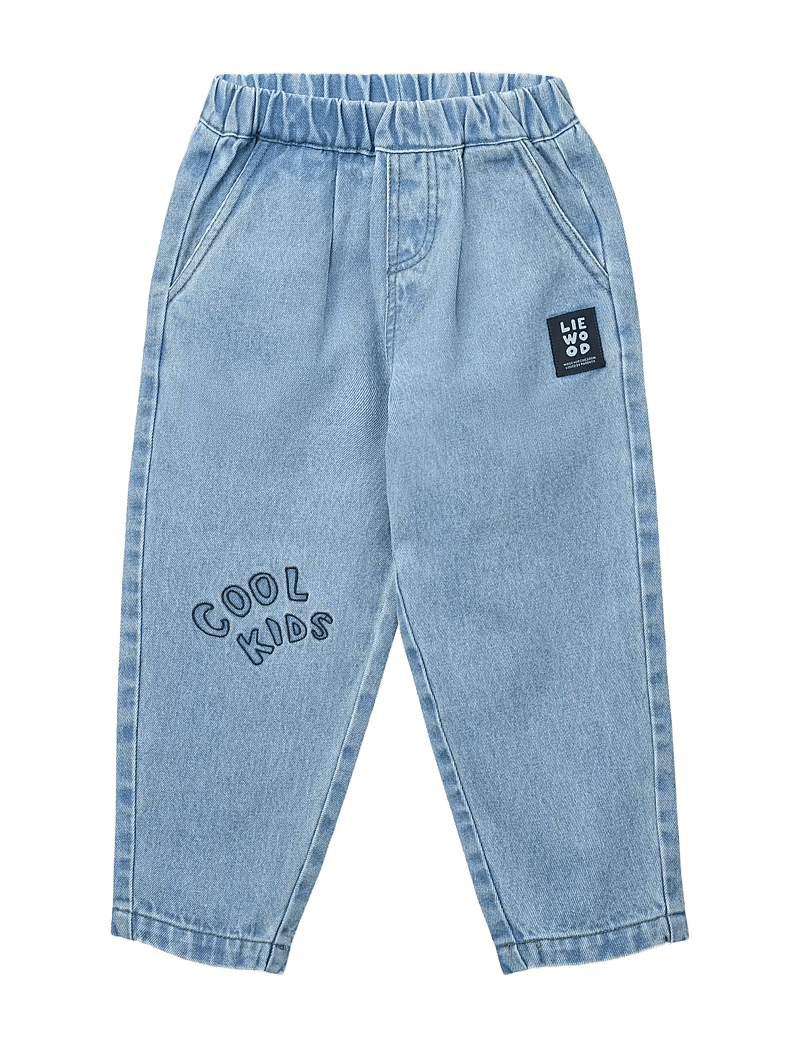 Liewood - Borris Placement Denim Pants - loose jeans - cool kids / light blue denim - 1