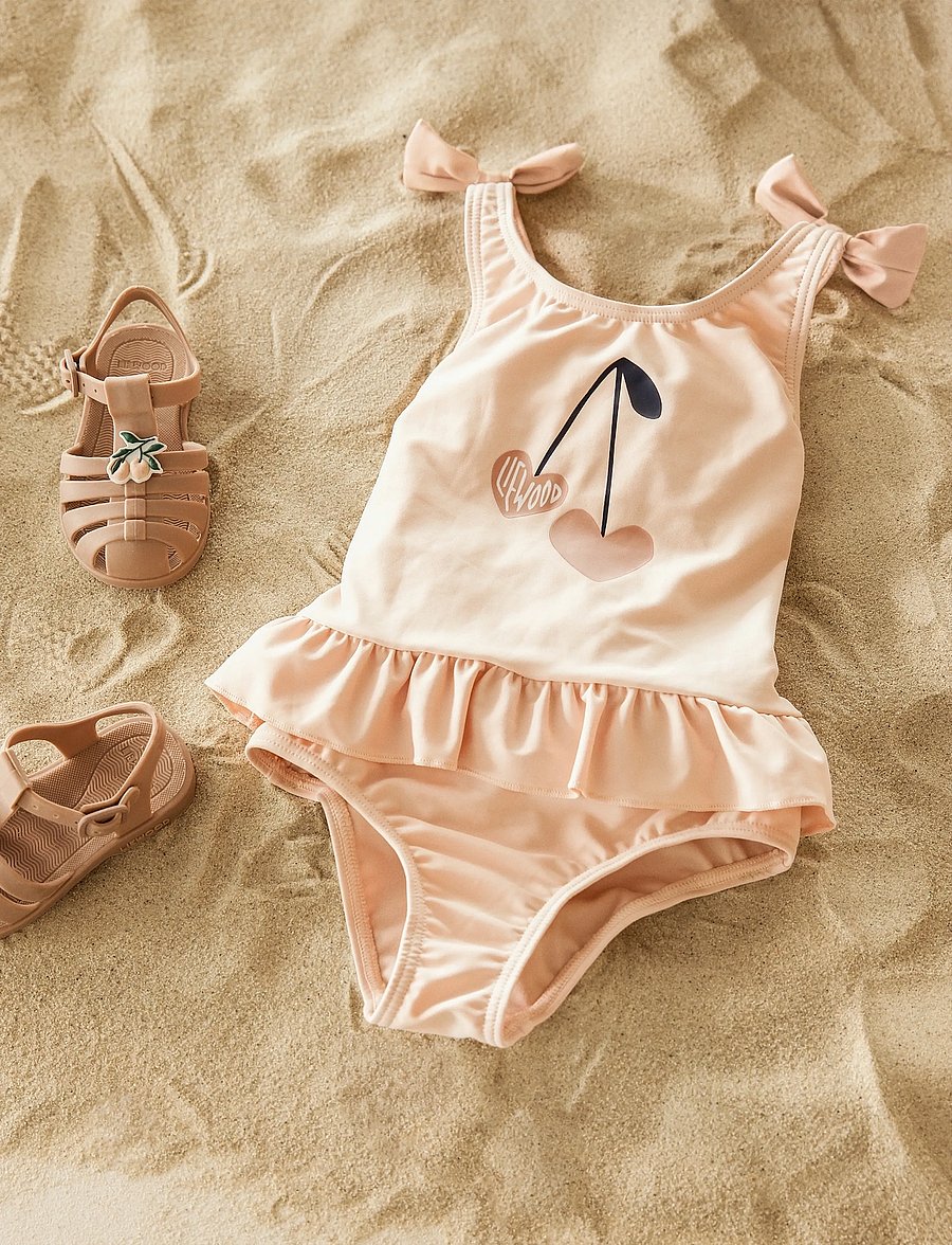 Liewood - Amara Swimsuit w Bow - rūbai su uv apsauga - apple blossom - 0