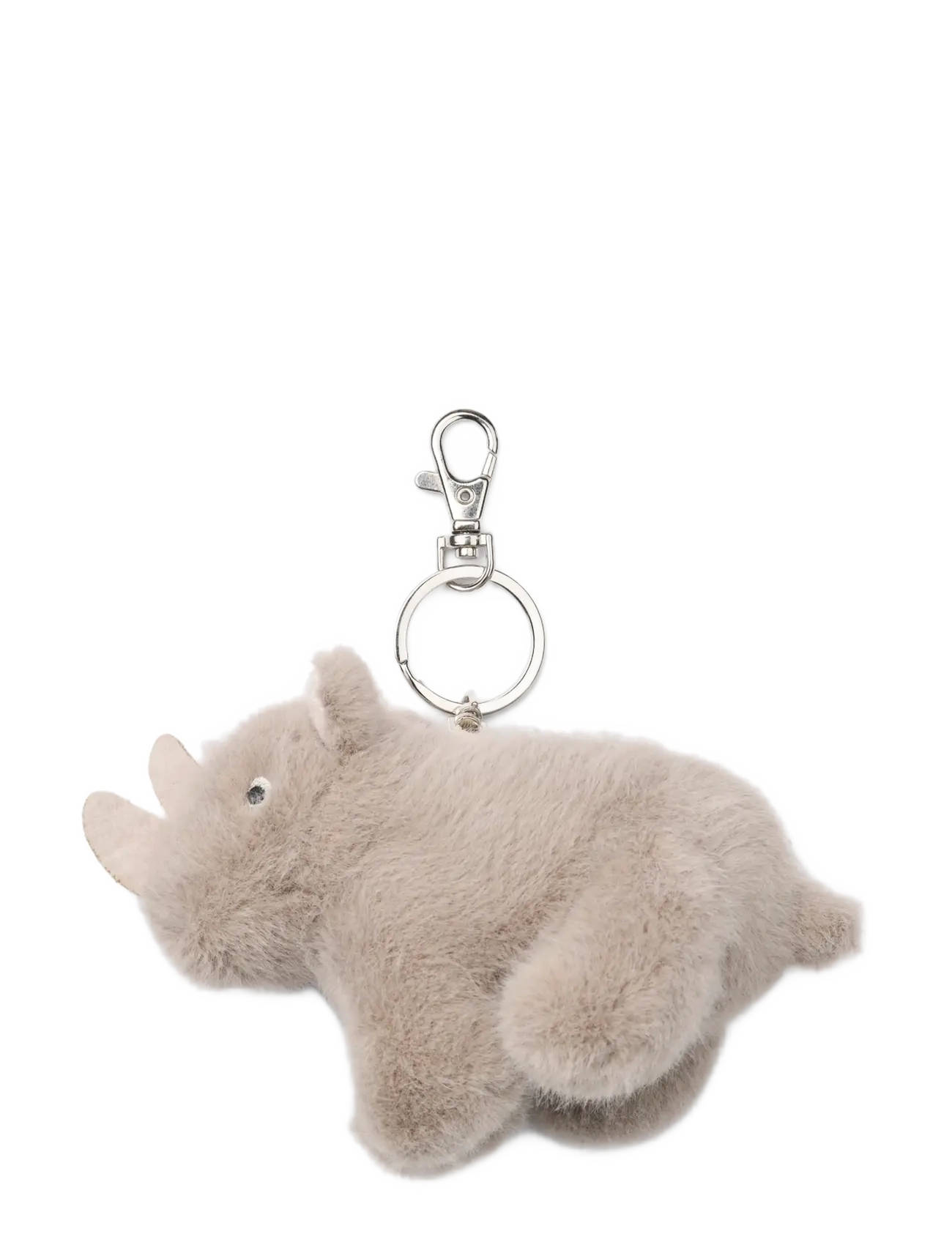 Liewood Alfredo Rhino Keychain, Plys Næsehorn Nøglering, Beige, Str: ONE SIZE