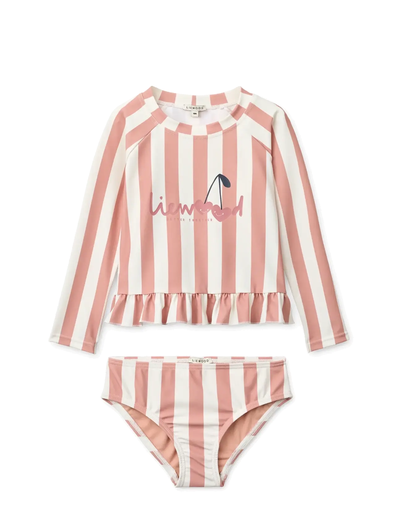 Liewood Dagny Stripe Swim Set - Kids 98-134 - CORAL BLUSH / CREME DE LA CREME STRIPE / pink/rose