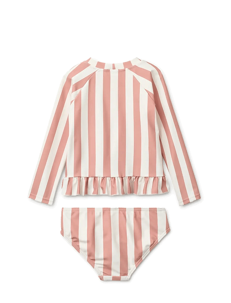 Liewood - Dagny Stripe Swim Set - uv-kaitsega riided - coral blush / creme de la creme stripe - 2