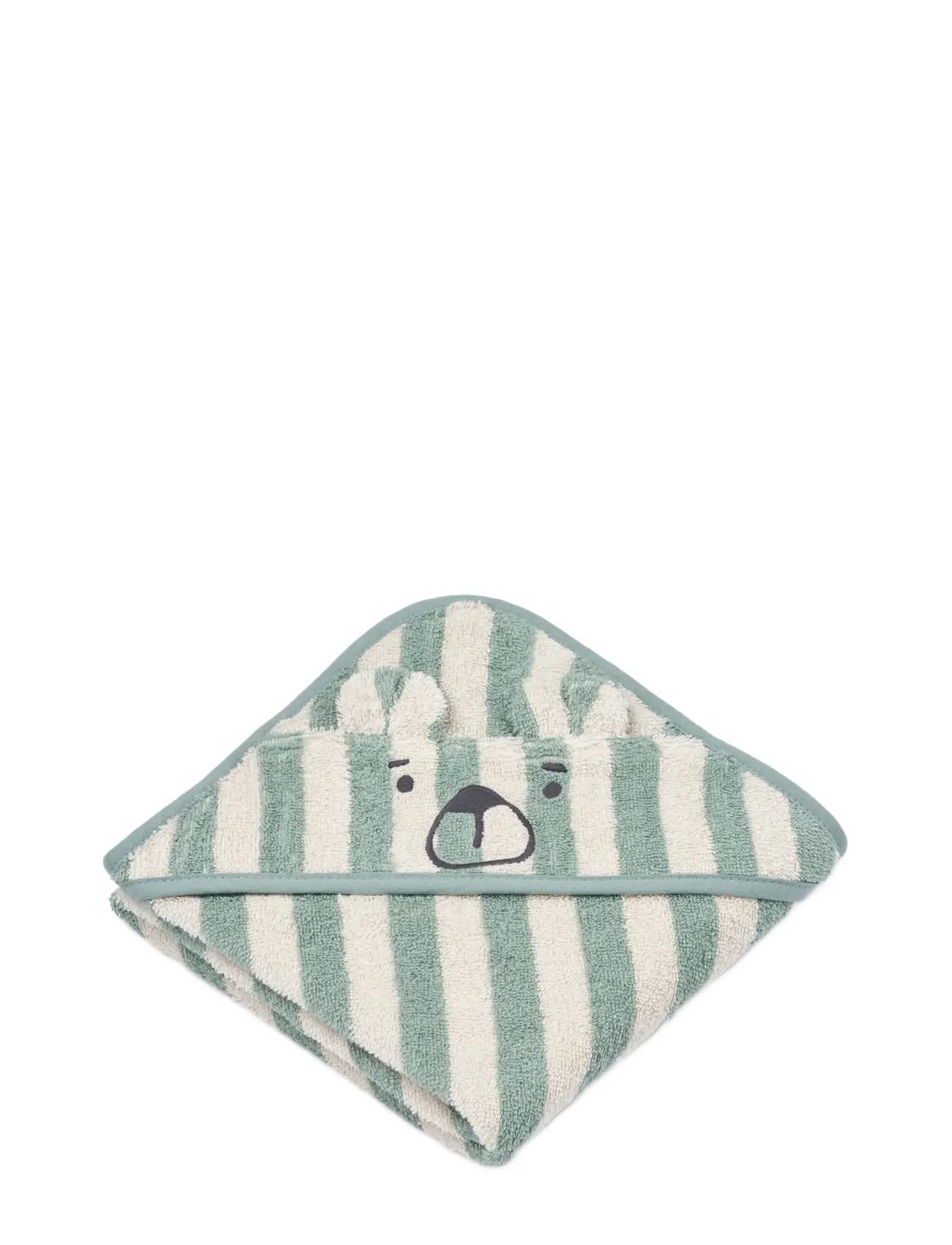 Liewood Albert Hooded Towel - Rätikud - PEPPERMINT / CREME DE LA CREME / green