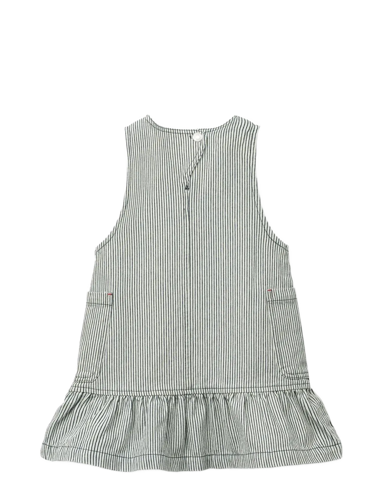 Liewood - Angelica Stripe Denim Frill Dress - Ærmeløse babykjoler - classic navy / creme de la creme - 2