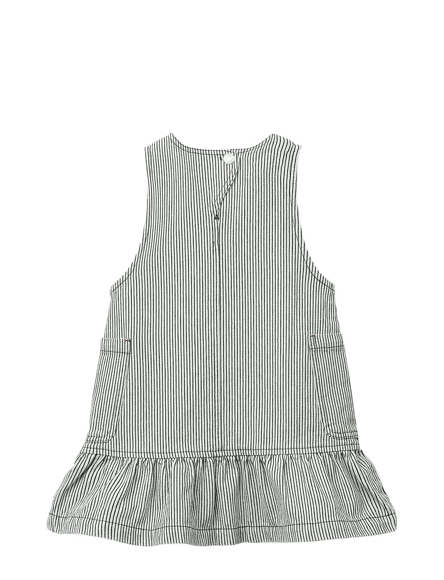 Liewood - Angelica Stripe Denim Frill Dress - Ærmeløse babykjoler - classic navy / creme de la creme - 2