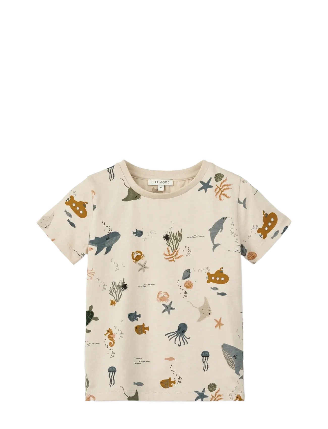 Liewood Apia Printed Shortsleeve T-shirt - Kläder - SEA CREATURE / SANDY / cream