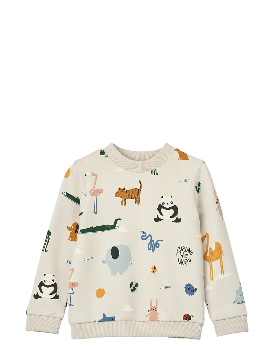 Liewood - Thora Printed Sweatshirt - sweatshirts - around the world / sandy - 1