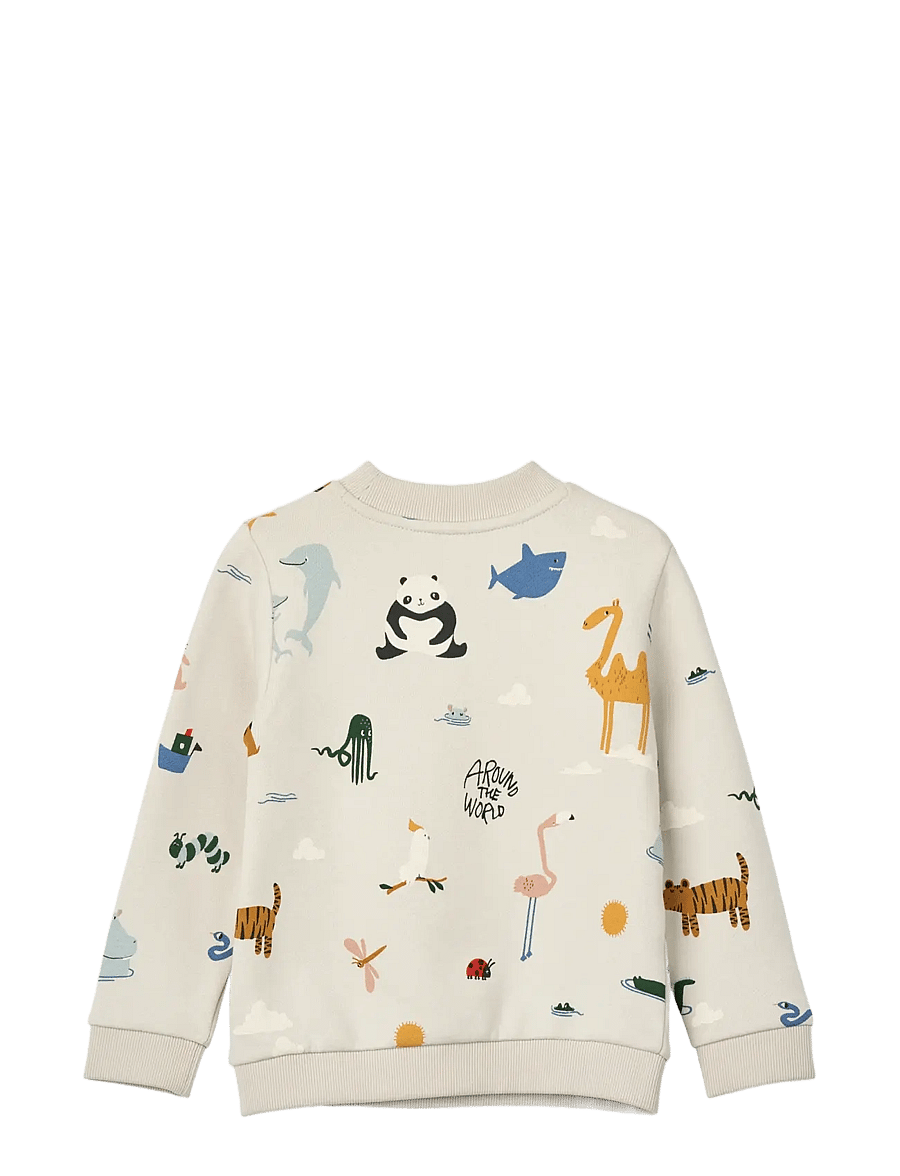 Liewood - Thora Printed Sweatshirt - sweatshirts - around the world / sandy - 2
