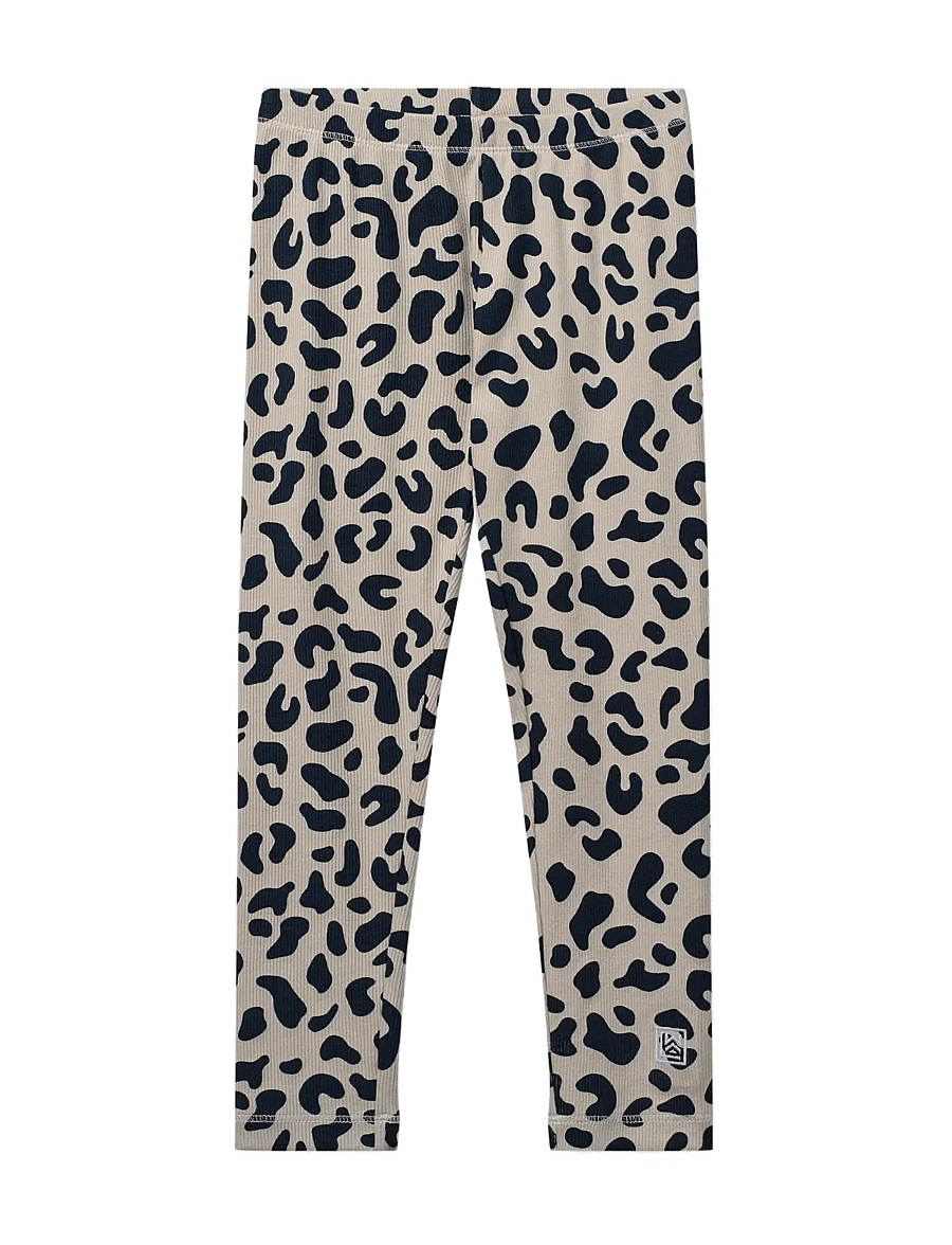 Liewood - Marien Printed Rib Leggings - leggings - leo / mist - 1