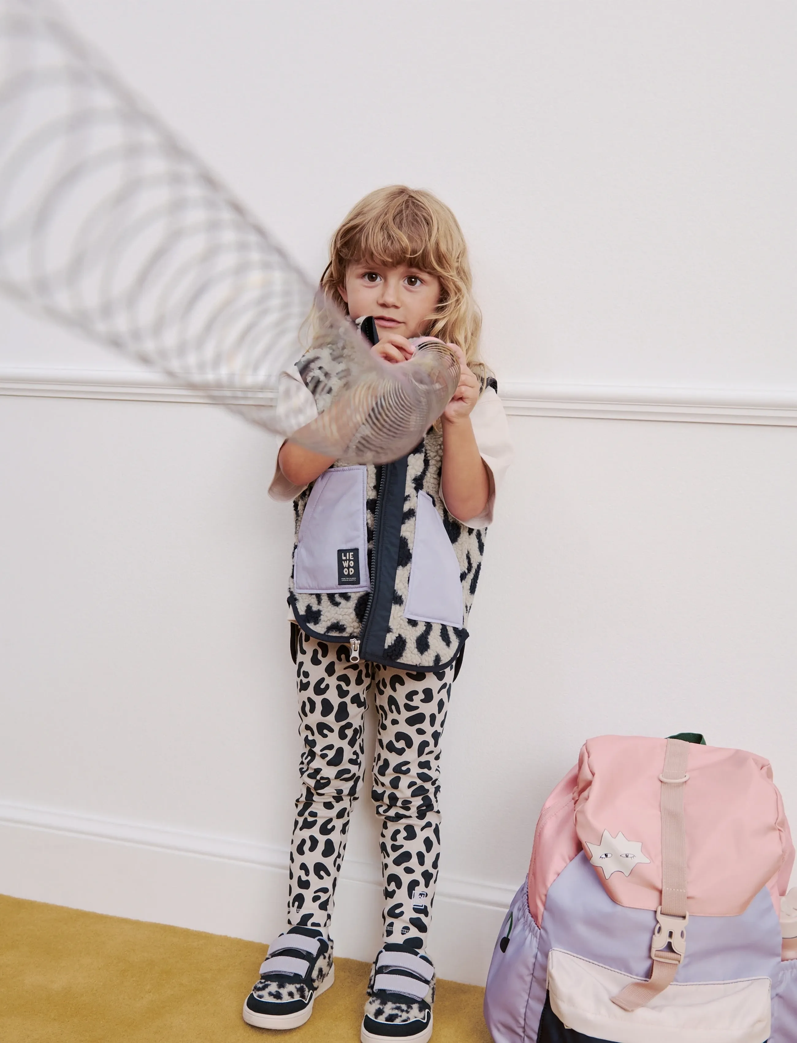 Liewood - Marien Printed Rib Leggings - leggings - leo / mist - 2