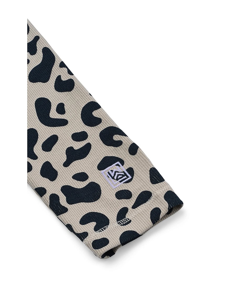 Liewood - Marien Printed Rib Leggings - leggings - leo / mist - 3
