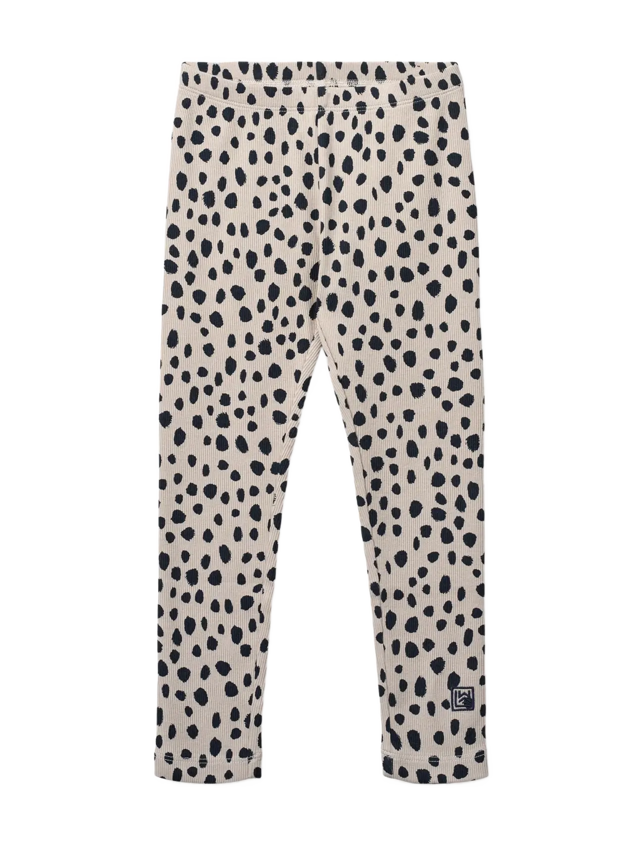Liewood Marien Printed Rib Leggings, 110/116, Cream, Underdele > Leggings, Børn