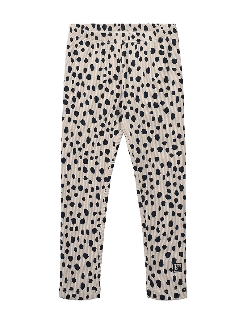 Liewood - Marien Printed Rib Leggings - leggings - leo spots / mist - 0