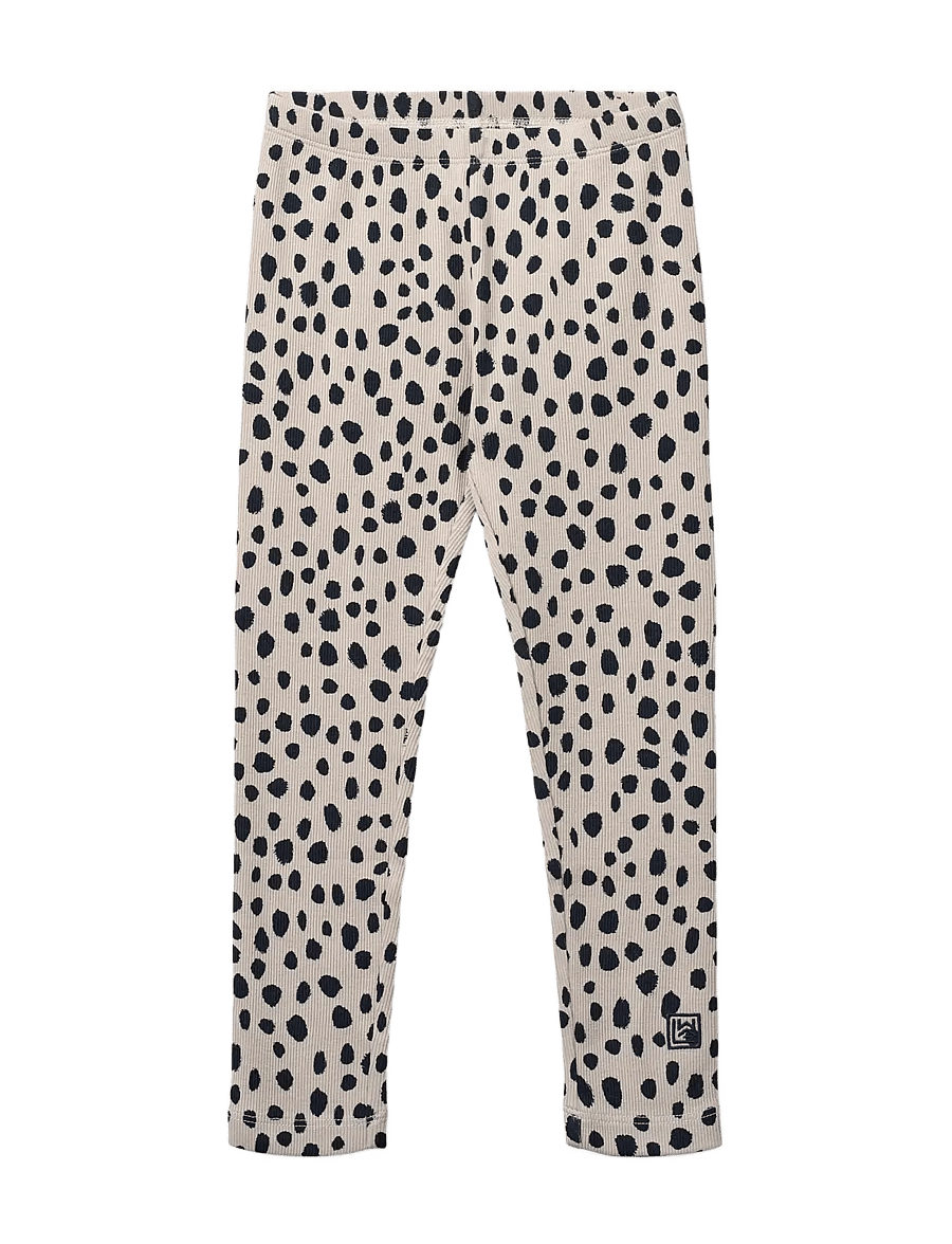 Liewood - Marien Printed Rib Leggings - leggings - leo spots / mist - 0