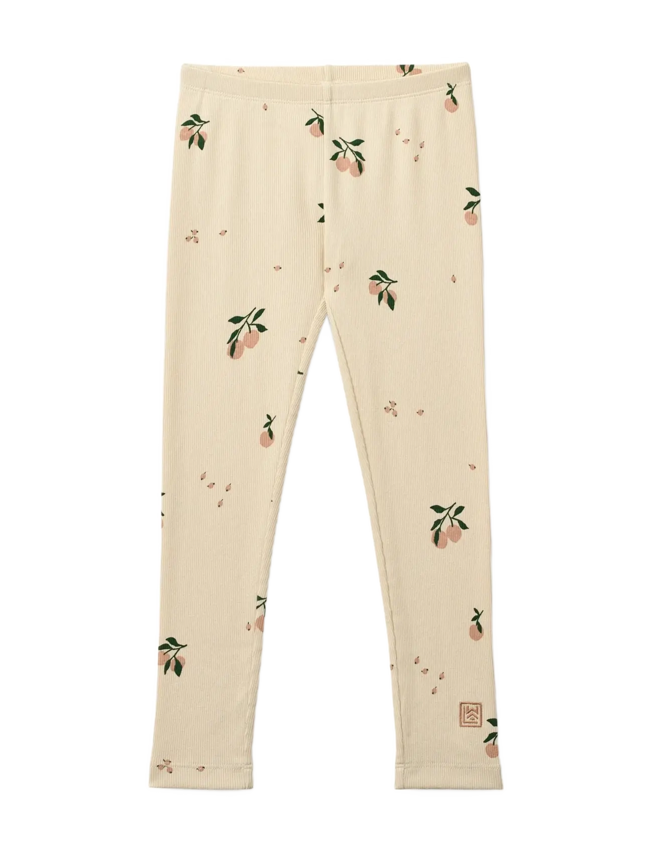 Liewood Marien Printed Rib Leggings, 110/116, Cream, Underdele > Leggings, Børn