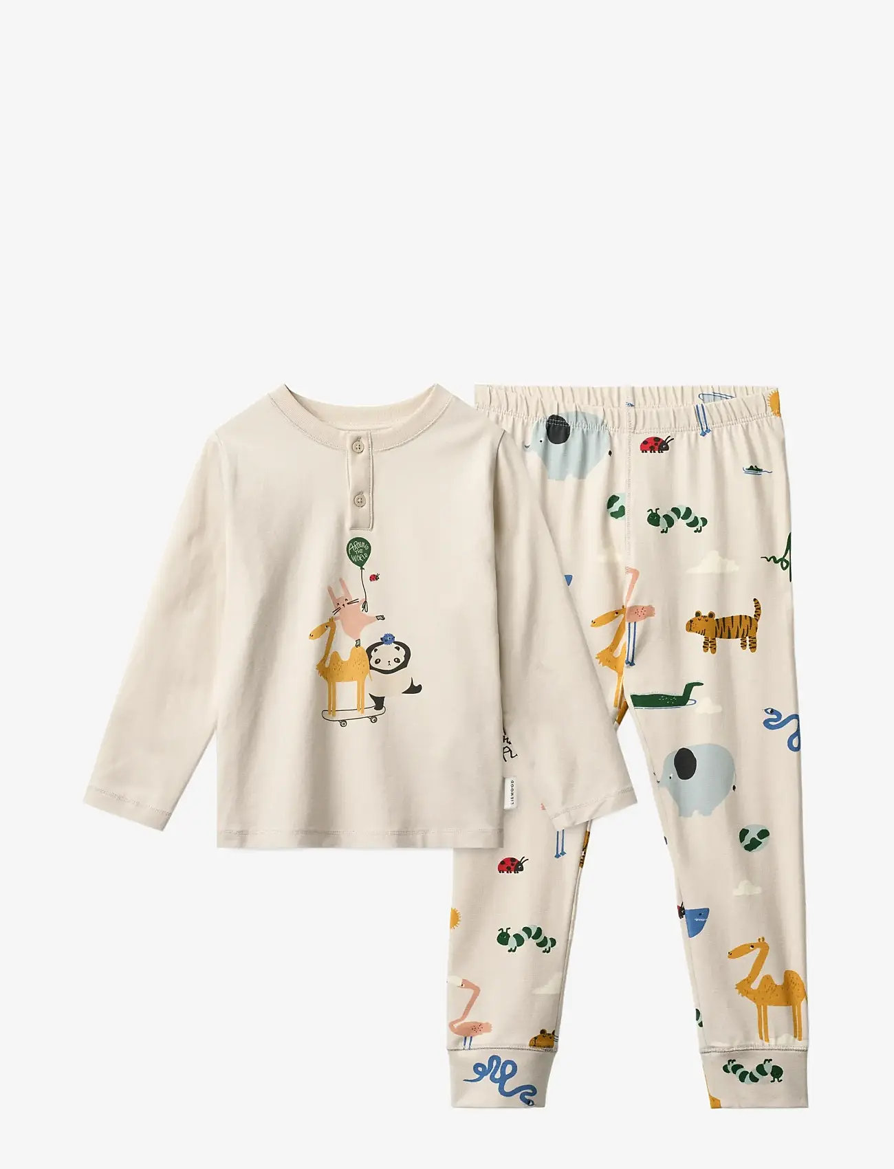 Liewood - Wilhelm Printed Pyjamas Set - pyjamasset - around the world / sandy - 0