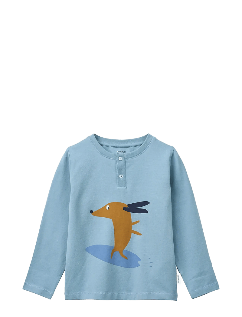 Liewood - Wilhelm Printed Pyjamas Set - pyjamasset - dog / fun / beach blue / mix - 1