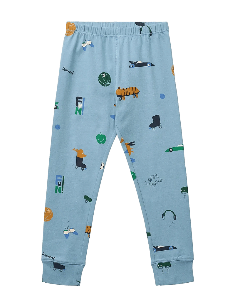 Liewood - Wilhelm Printed Pyjamas Set - pyjamasset - dog / fun / beach blue / mix - 2