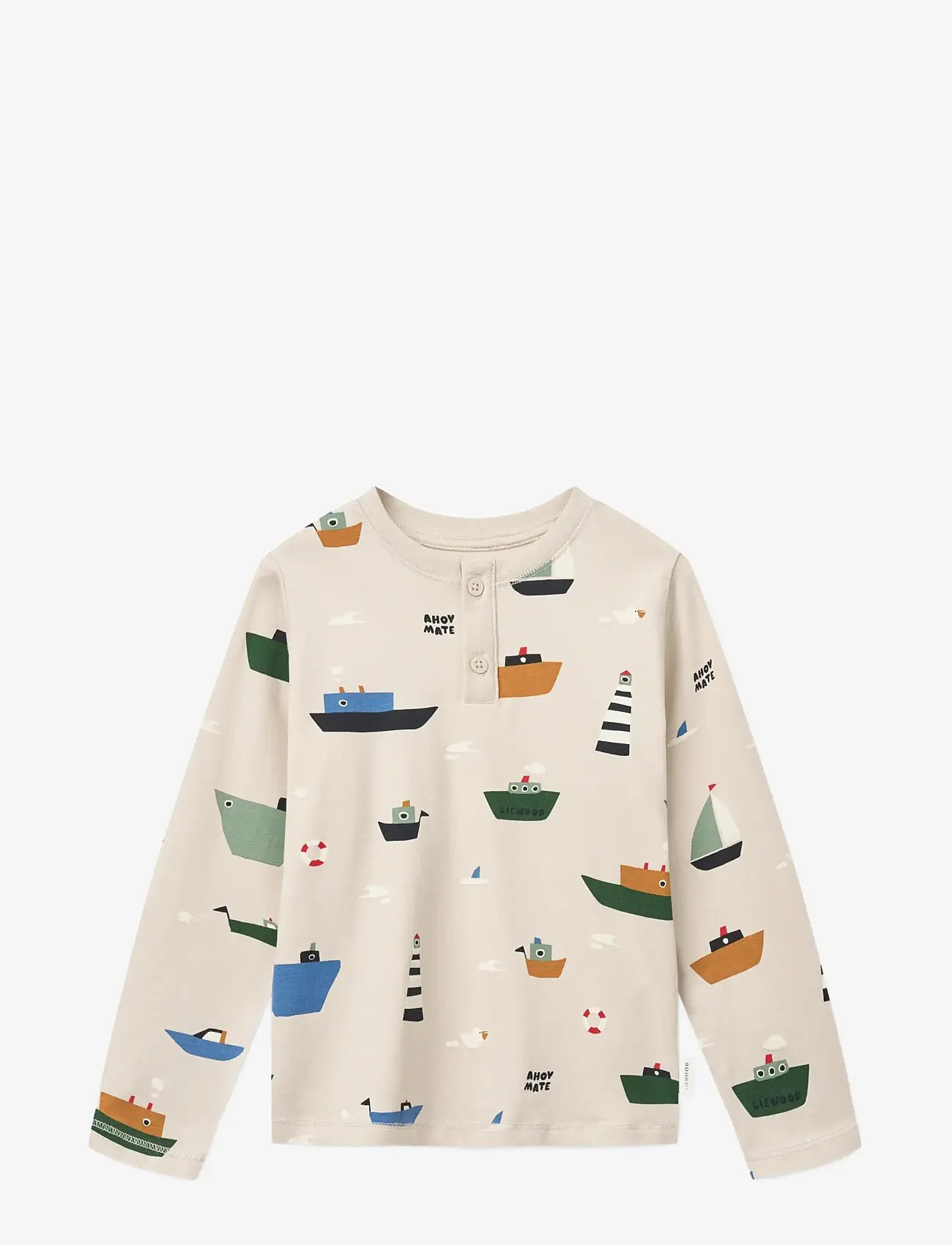 Liewood - Wilhelm Printed Pyjamas Set - pyjama-sets - sailing / sandy - 1