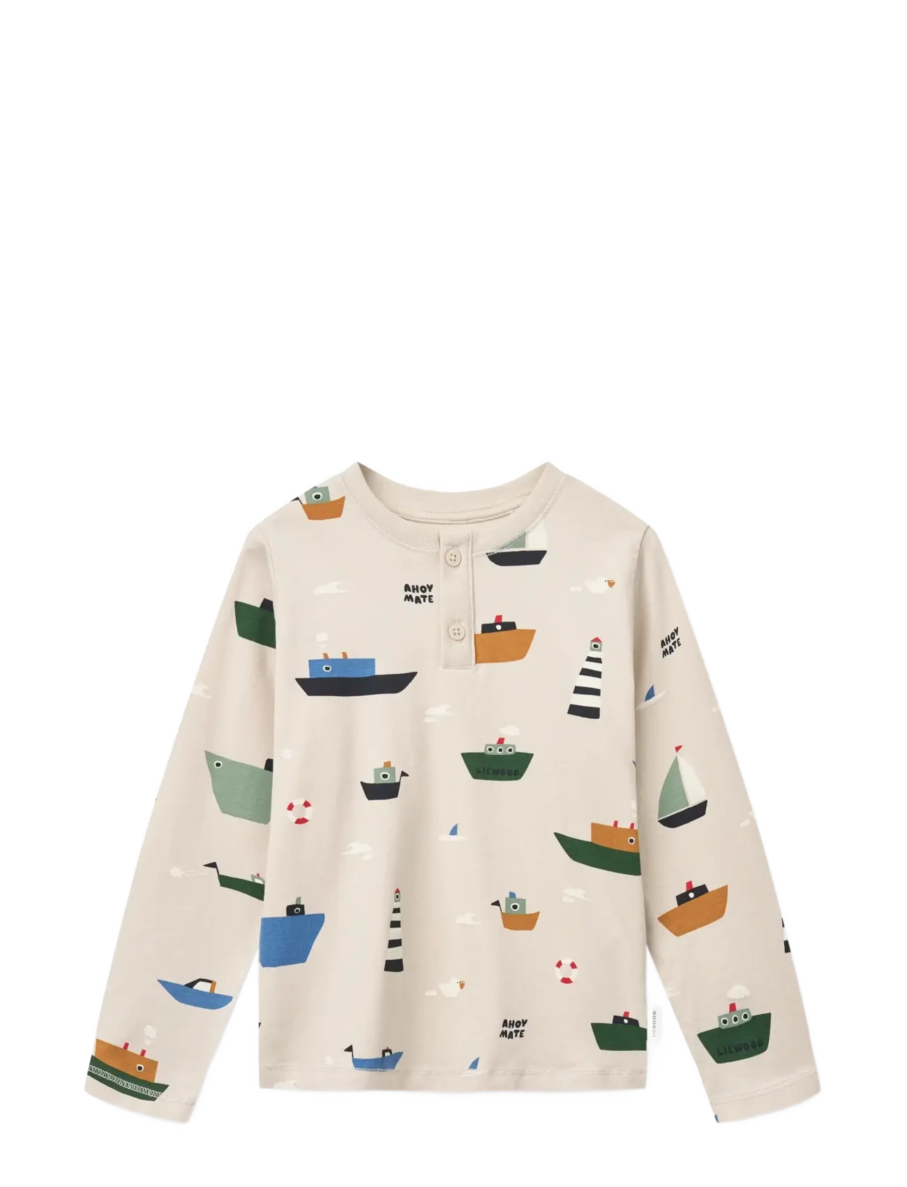 Liewood - Wilhelm Printed Pyjamas Set - pyjama-sets - sailing / sandy - 1