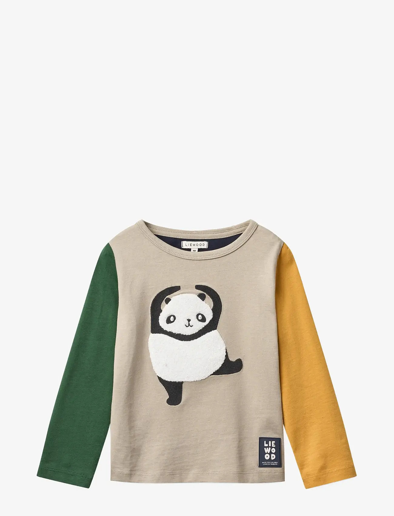 Liewood - Apia Placement Longsleeve T-shirt - langärmelige - panda / mist / classic navy multi mix - 0