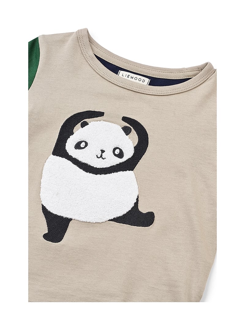 Liewood - Apia Placement Longsleeve T-shirt - langärmelige - panda / mist / classic navy multi mix - 2