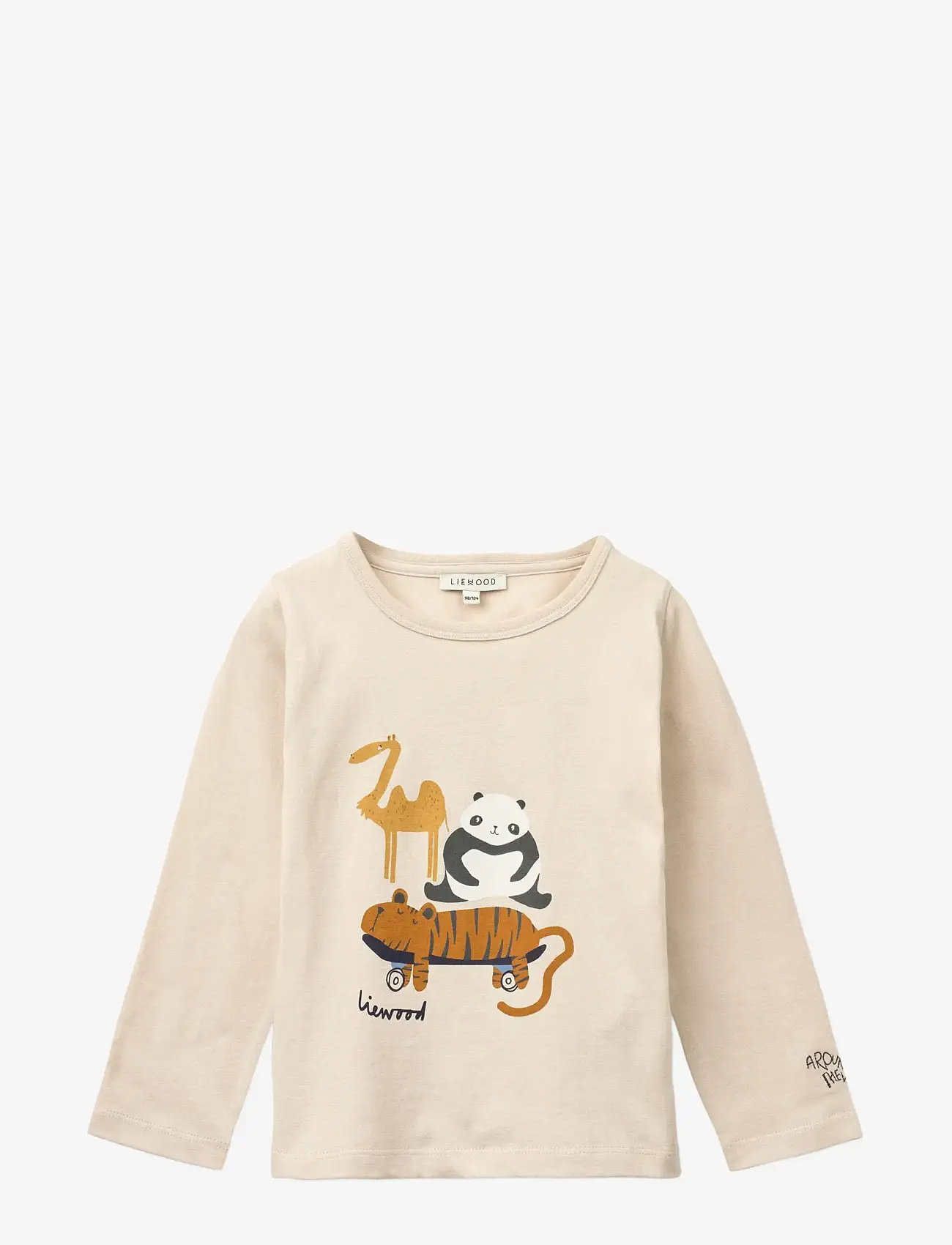 Liewood - Apia Placement Longsleeve T-shirt - langærmede - friends / sandy - 0