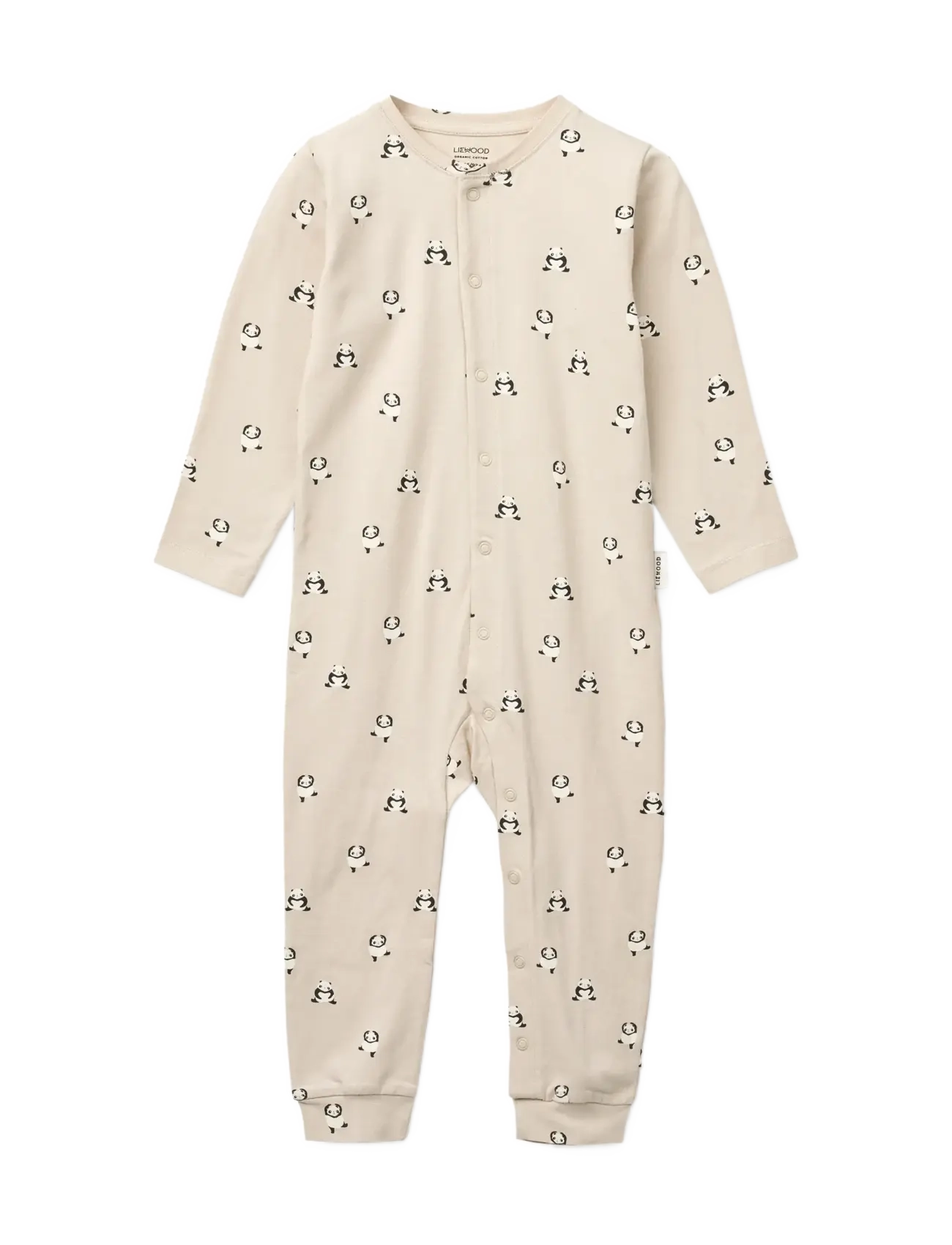 Liewood - Birk Printed Pyjamas Jumpsuit - sleeping overalls - mini panda / sandy - 1