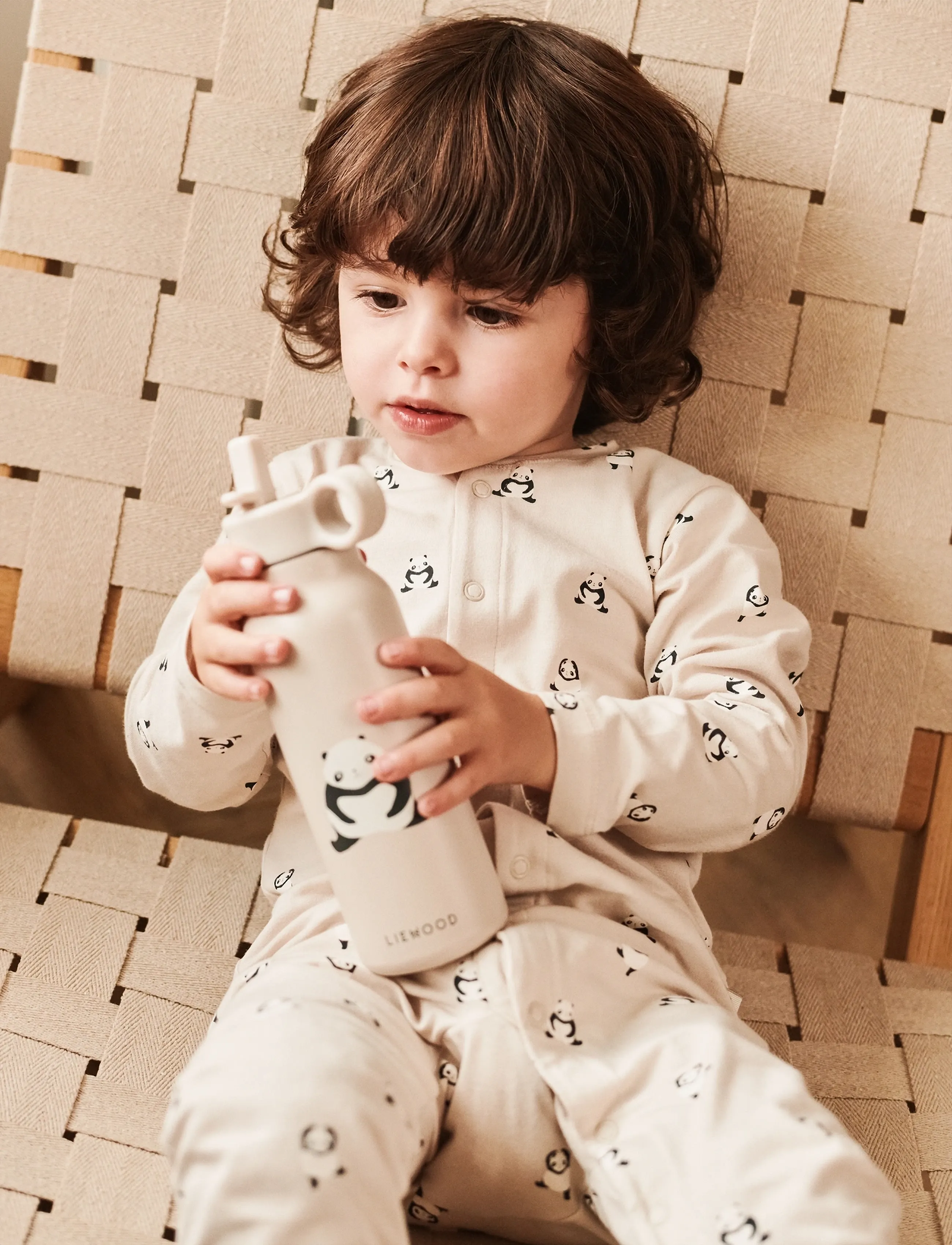 Liewood - Birk Printed Pyjamas Jumpsuit - sleeping overalls - mini panda / sandy - 3